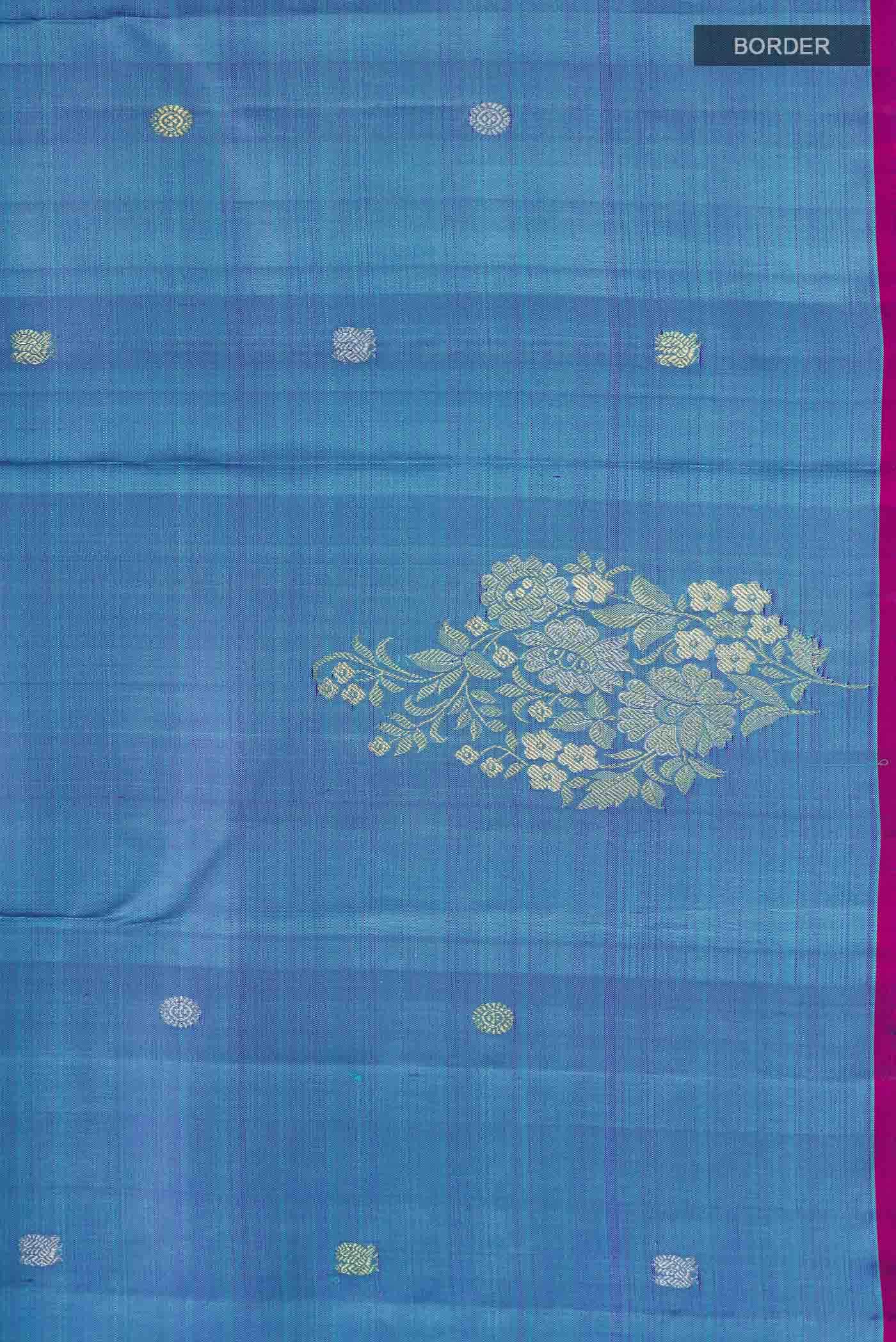 Blue Kanchipuram Silk Saree