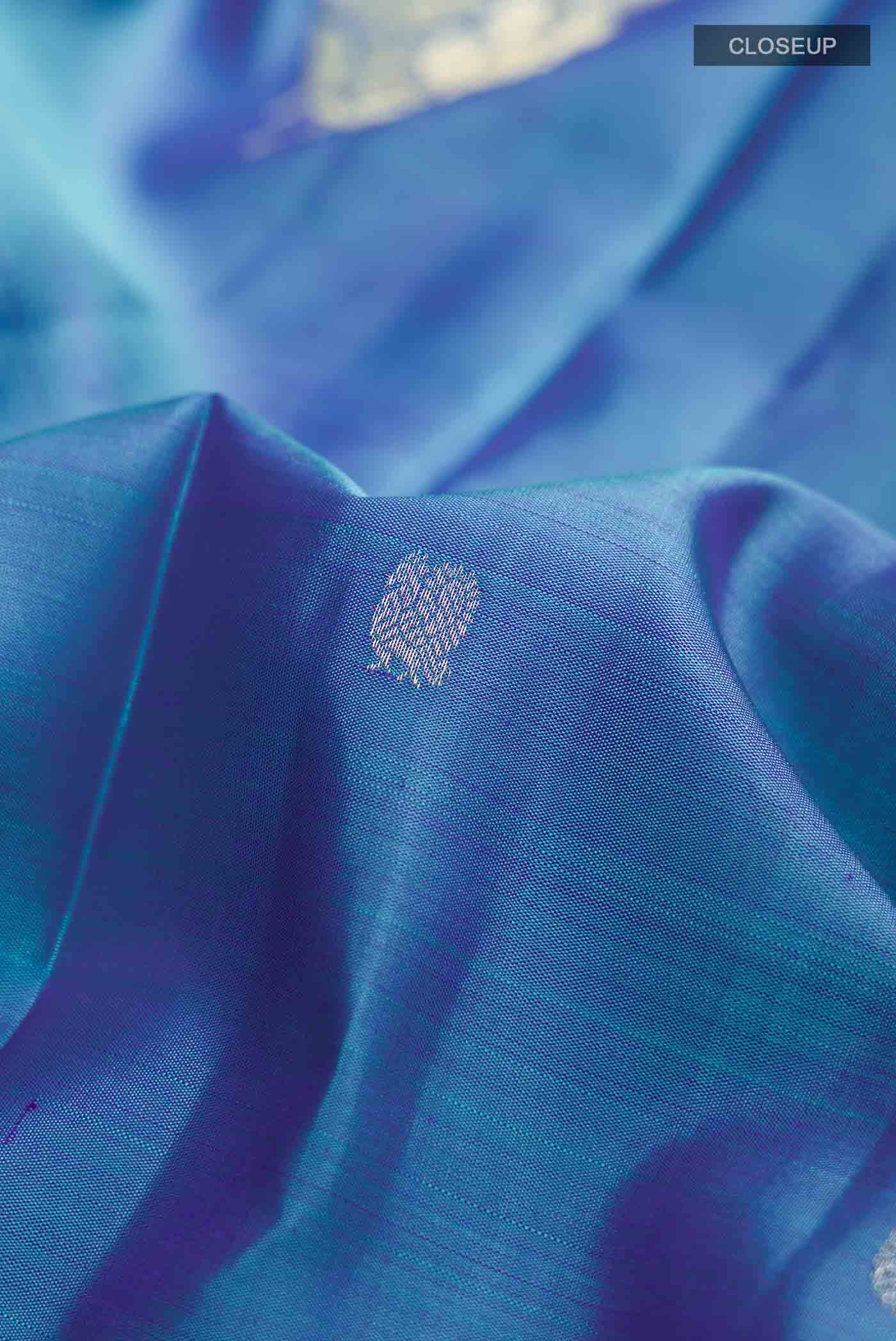 Blue Kanchipuram Silk Saree