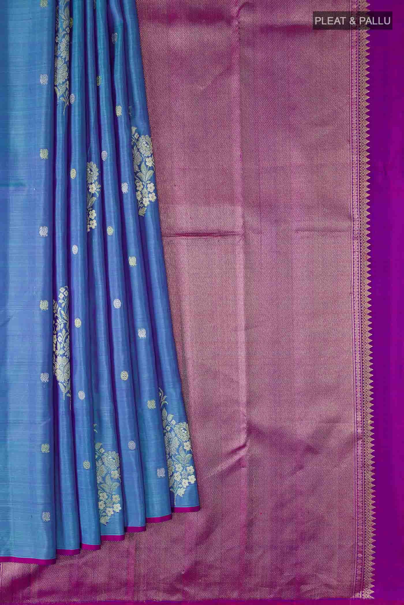 Blue Kanchipuram Silk Saree