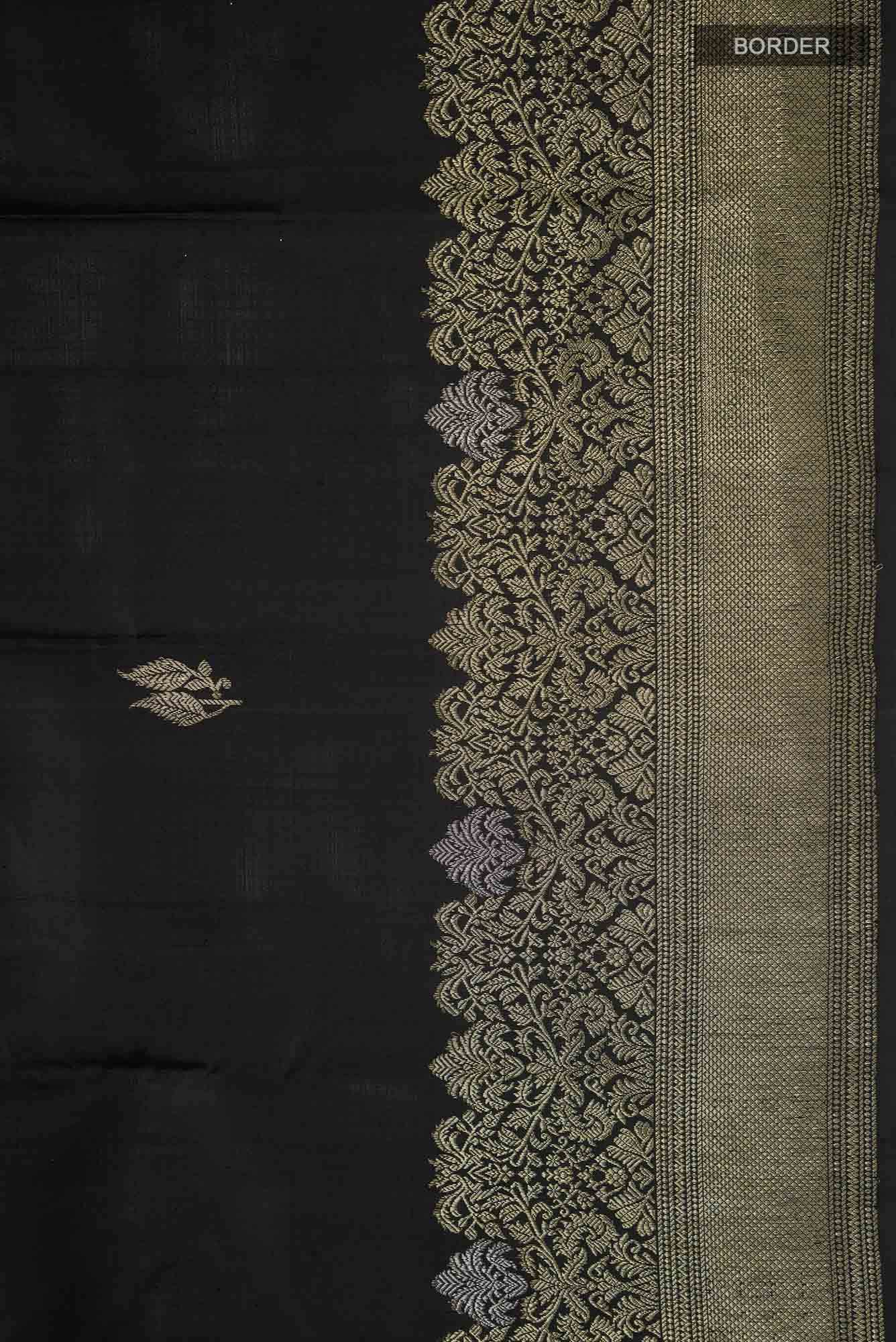 Black Kanchipuram Silk Saree