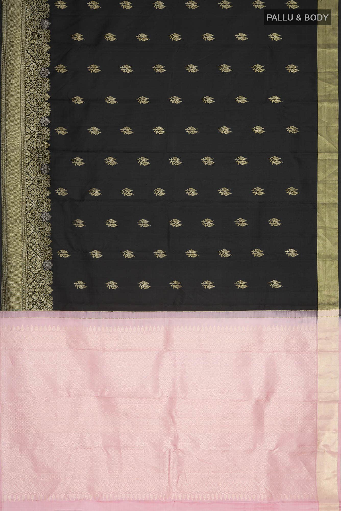 Black Kanchipuram Silk Saree
