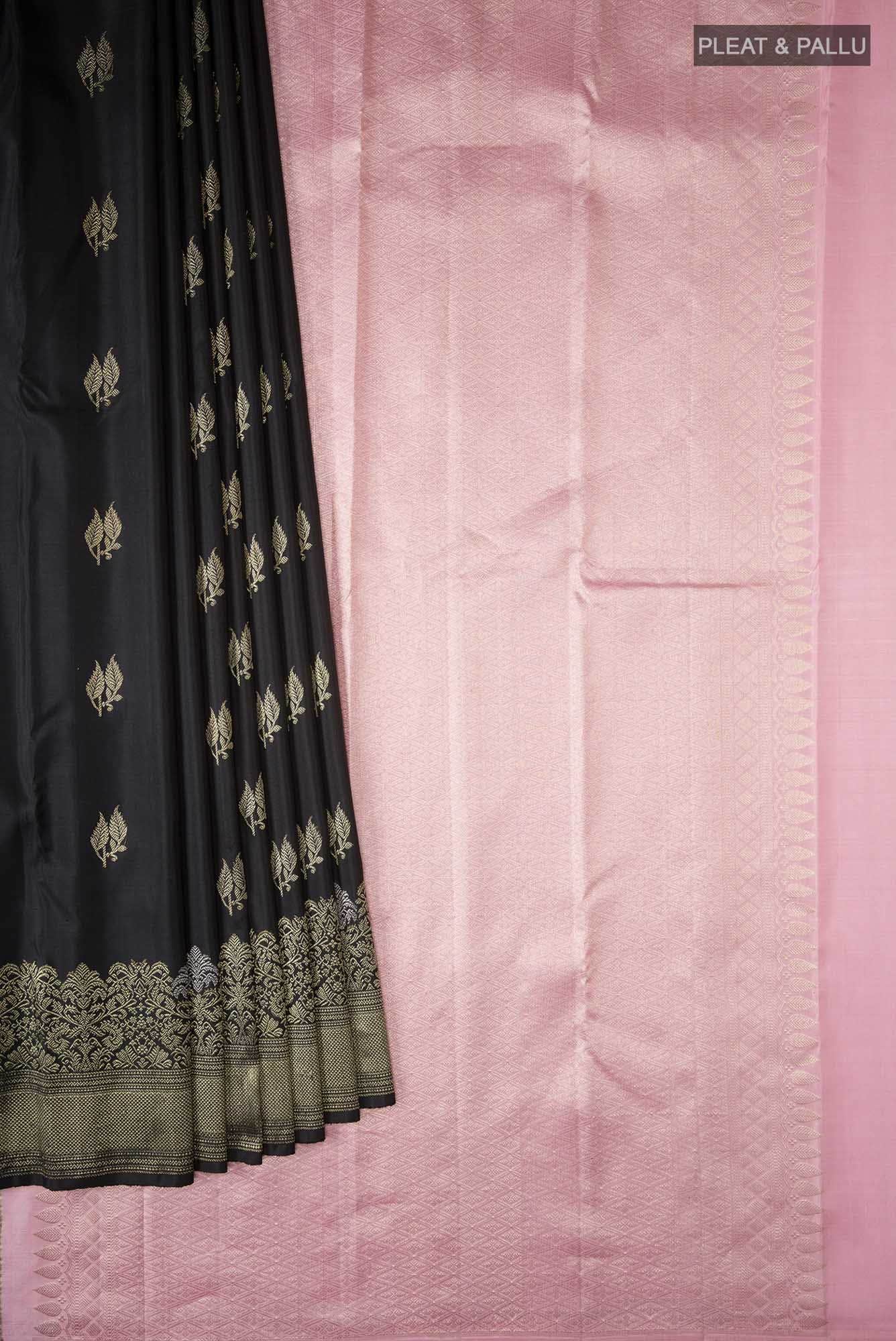 Black Kanchipuram Silk Saree