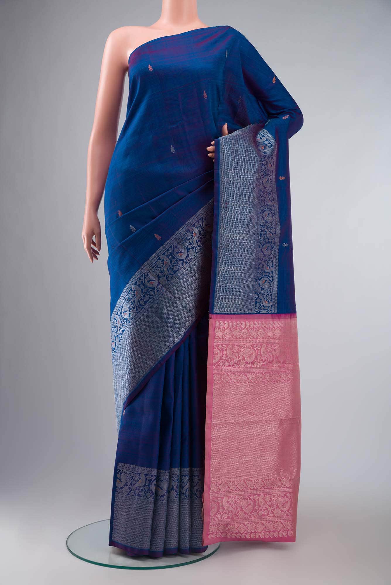 Blue Kanchipuram Silk Saree