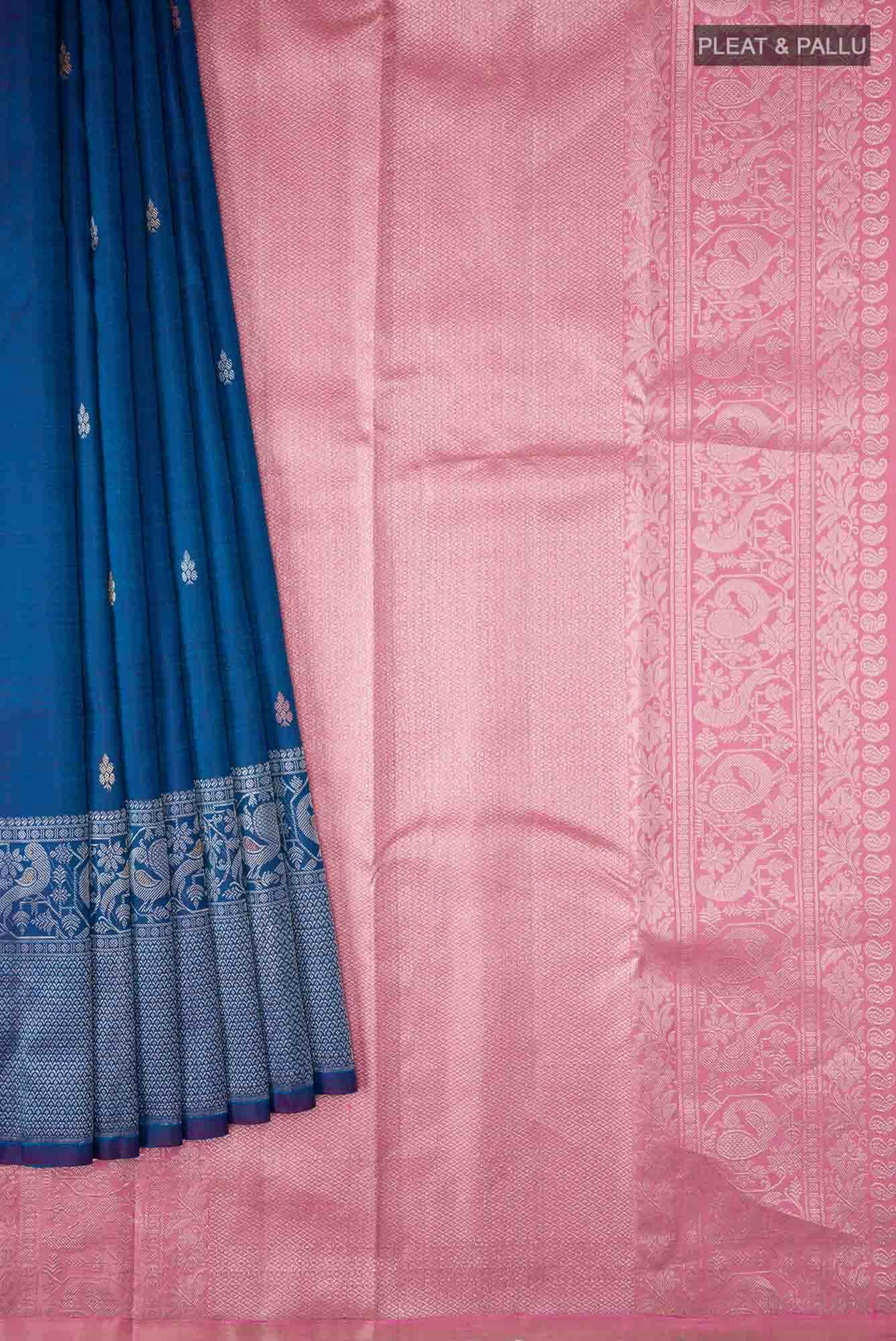 Blue Kanchipuram Silk Saree