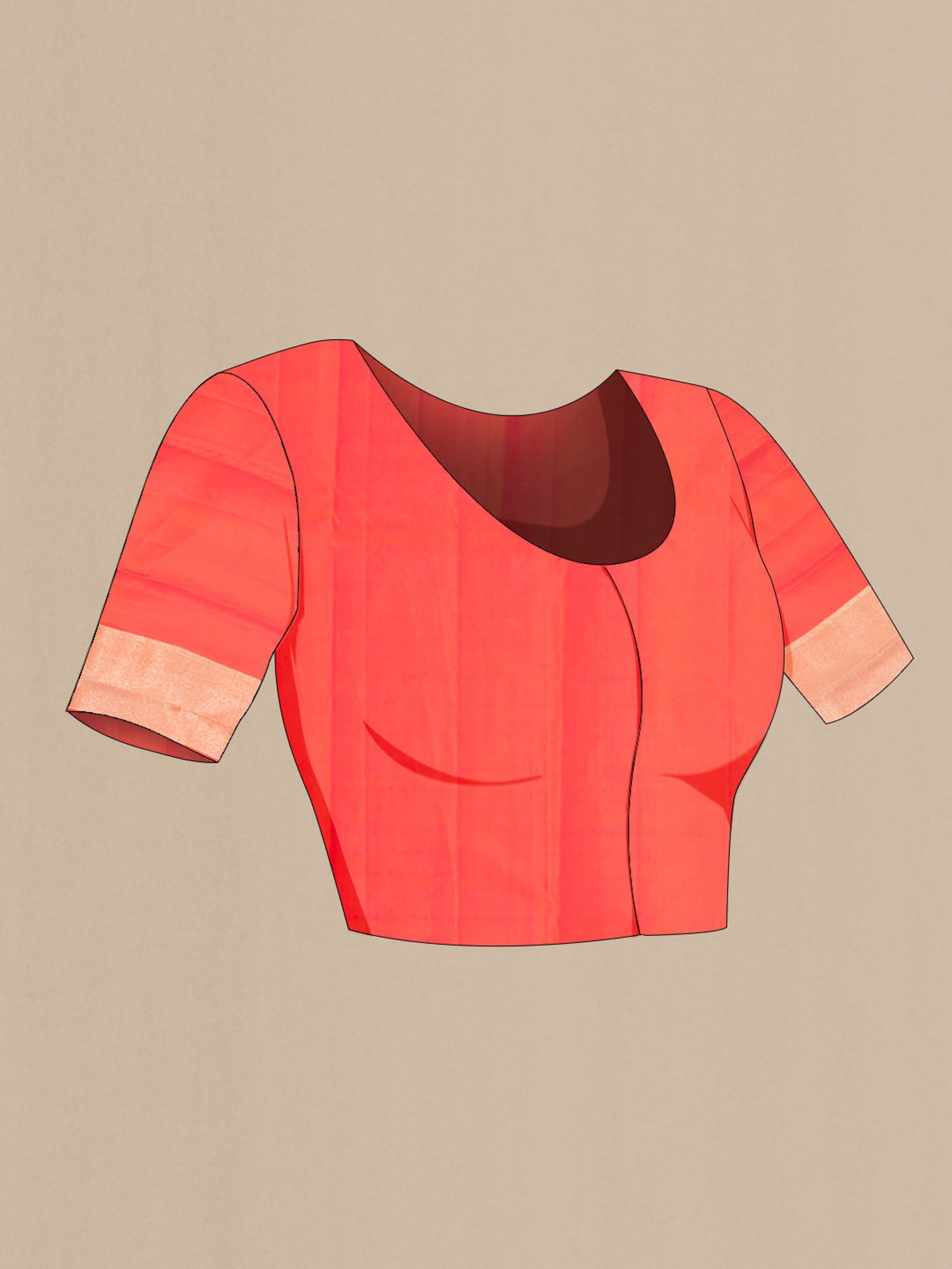 Orange with Gold Dual Tone Kanchipuram Tissue Silk Saree