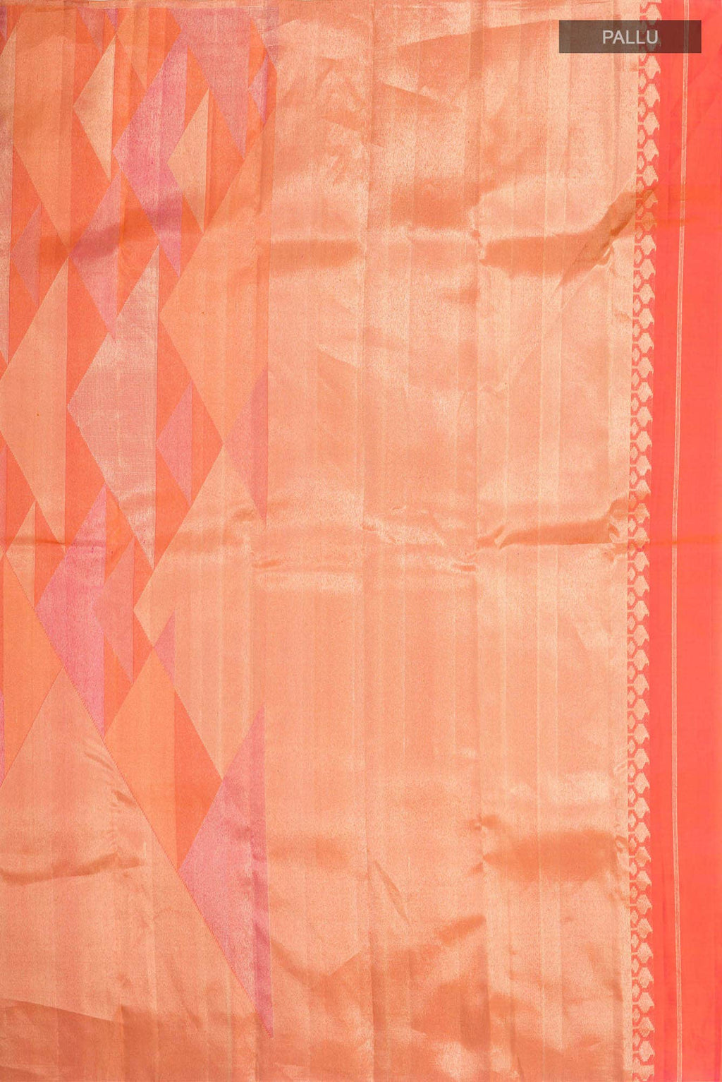 Orange with Gold Dual Tone Kanchipuram Tissue Silk Saree