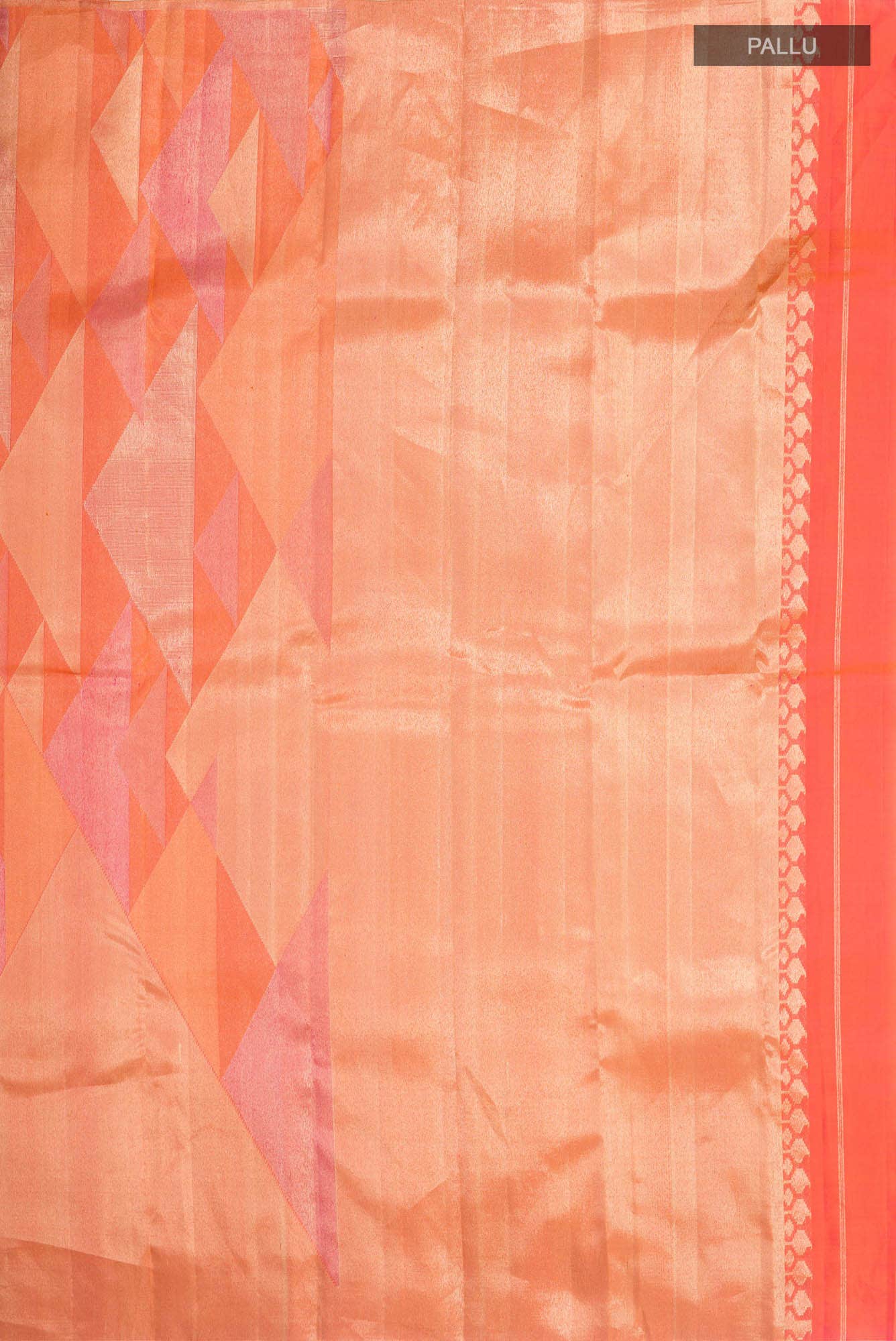 Orange with Gold Dual Tone Kanchipuram Tissue Silk Saree