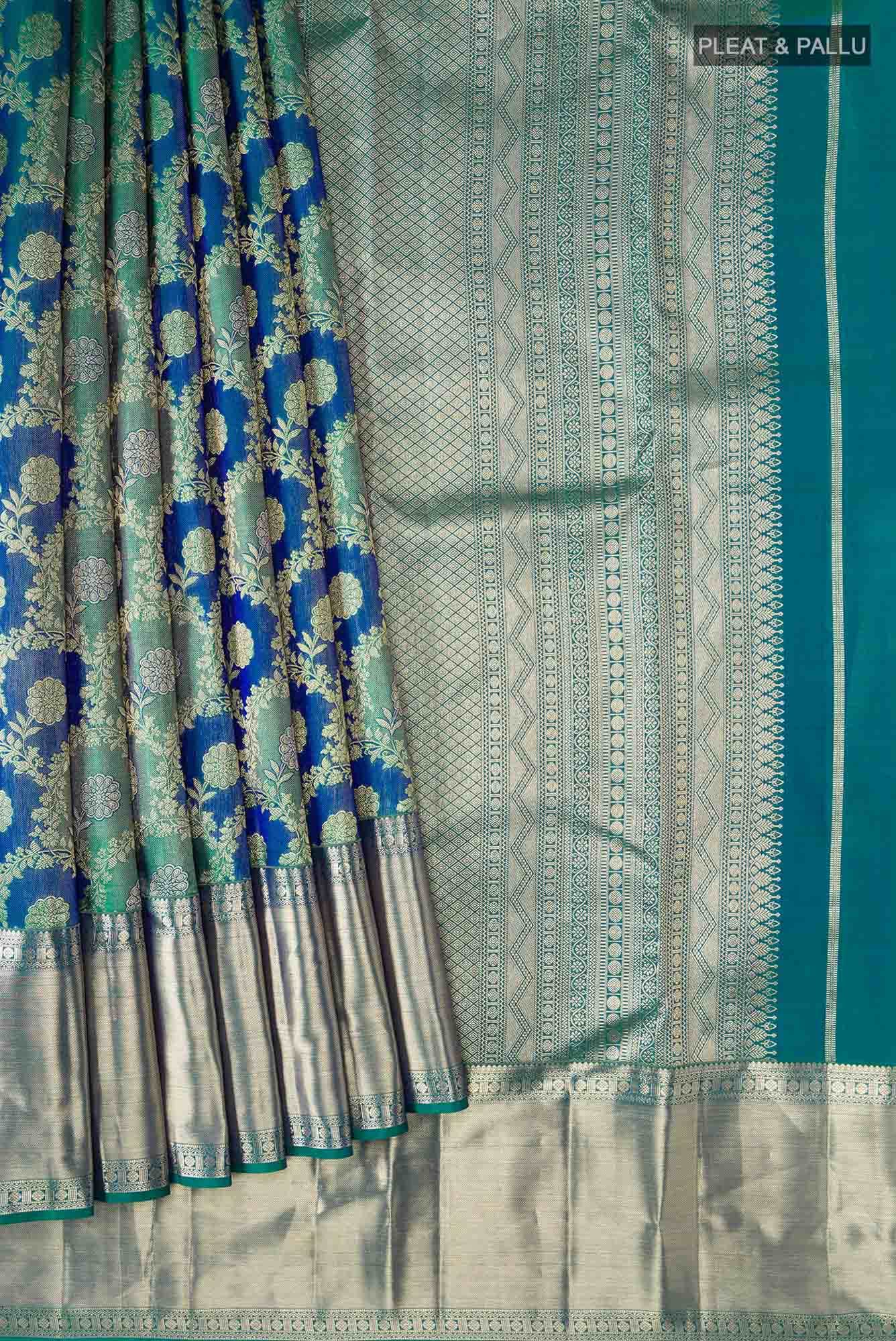 Blue Kanchipuram Silk Saree