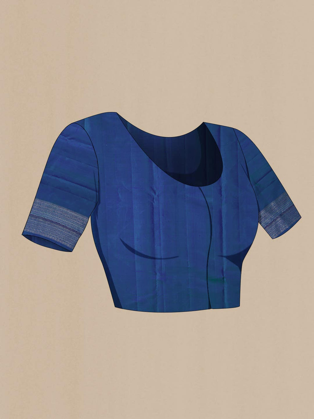 Blue with Green Dual Tone Kanchipuram Silk Saree