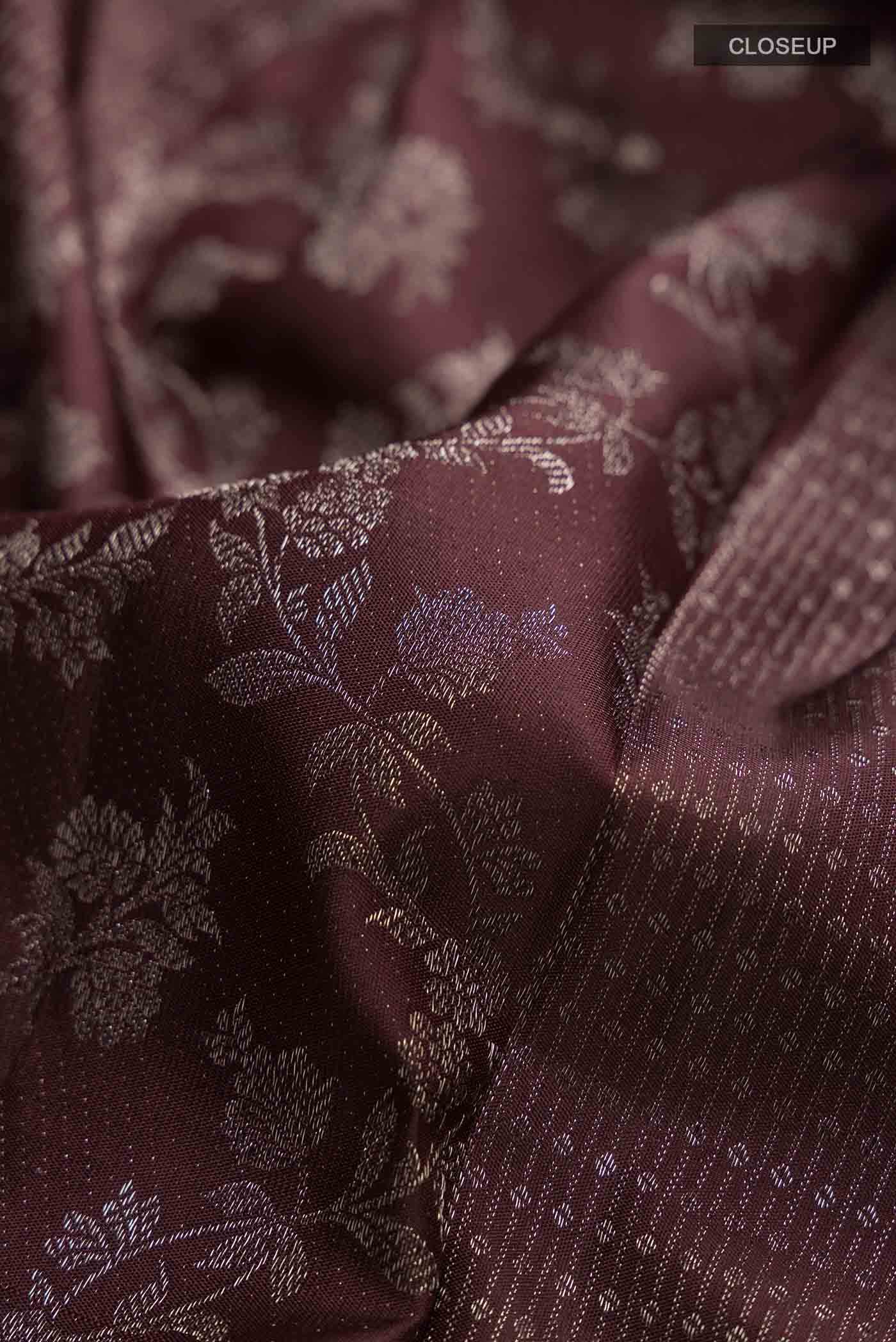 Coffee Brown Kanchipuram Silk Saree