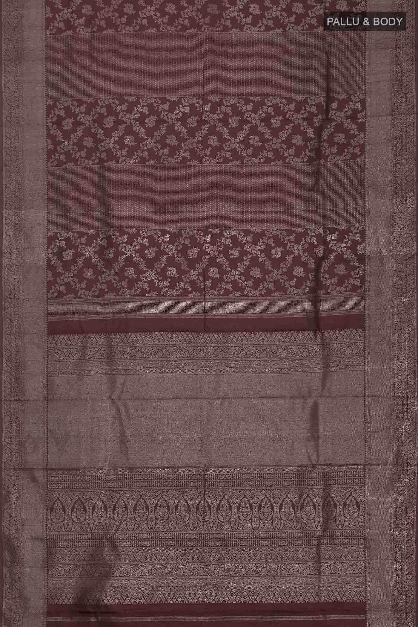 Coffee Brown Kanchipuram Silk Saree