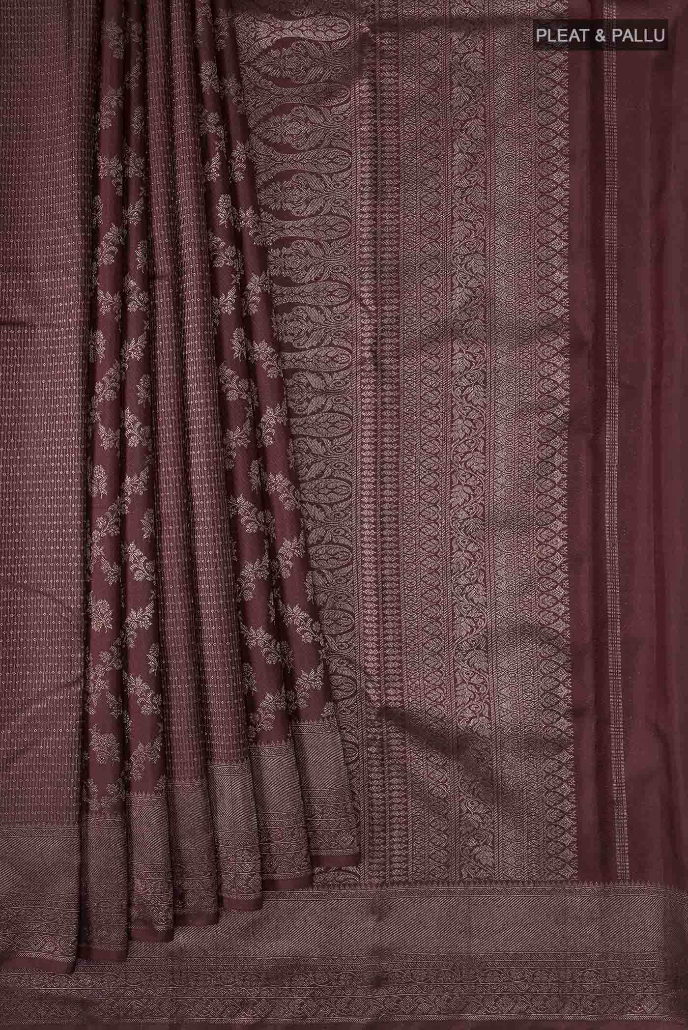 Coffee Brown Kanchipuram Silk Saree