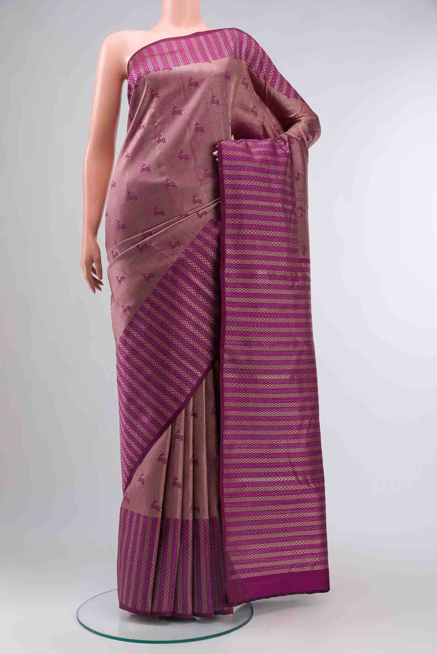 Magenta Kanchipuram Silk Saree
