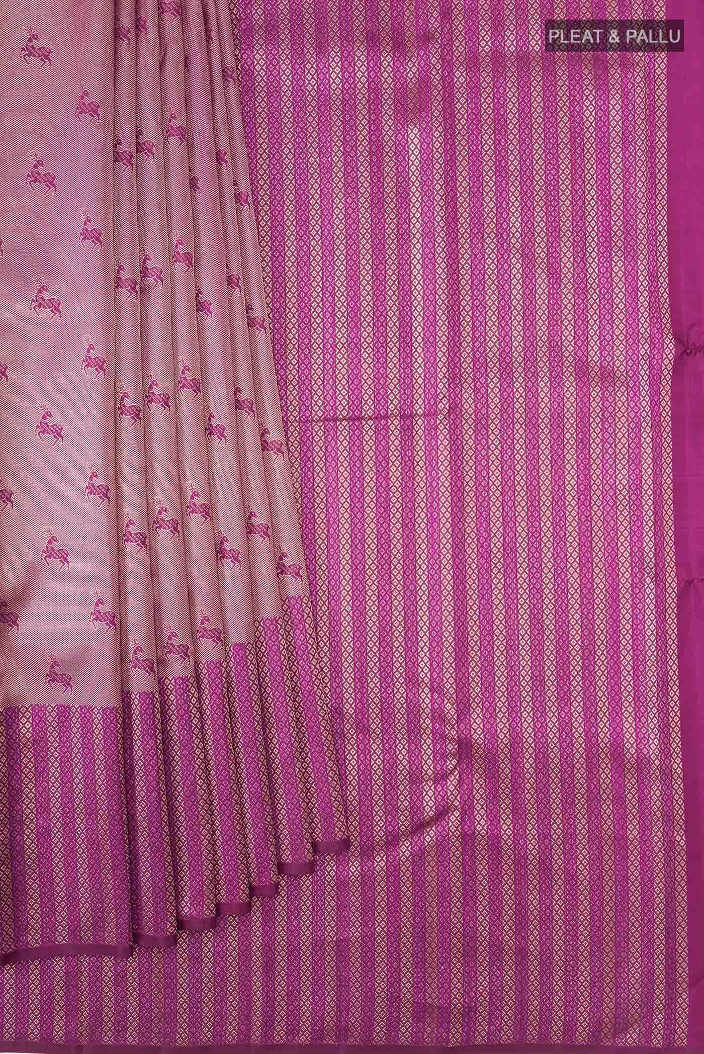 Magenta Kanchipuram Silk Saree