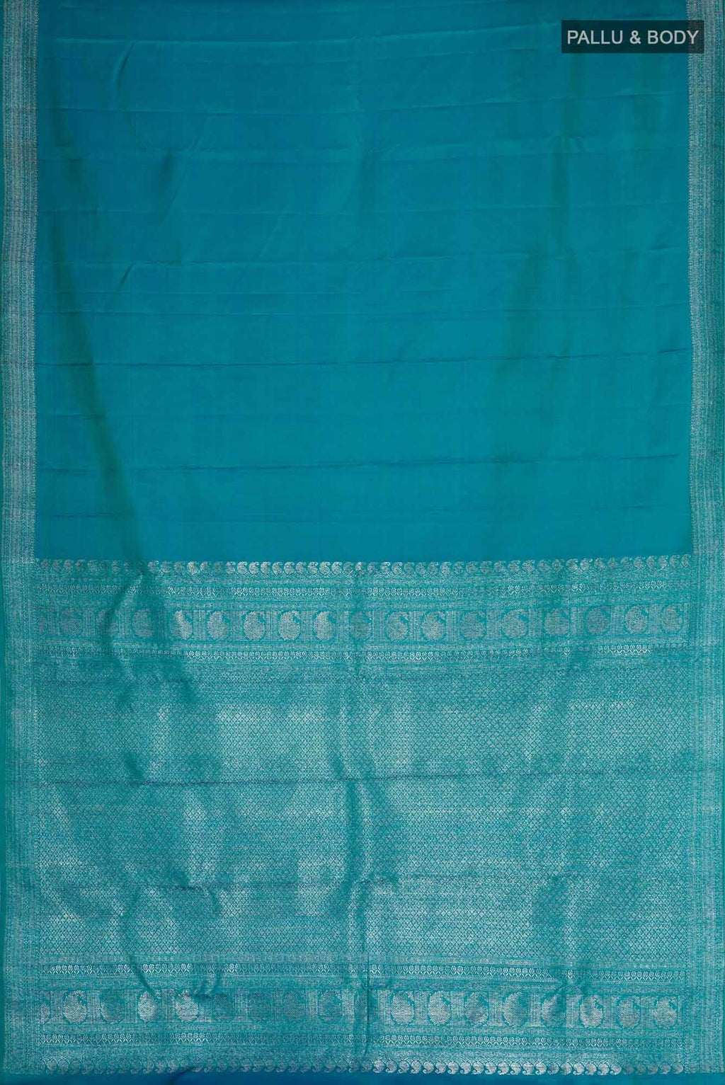 Blue with Green Dual Tone Kanchipuram Silk Saree