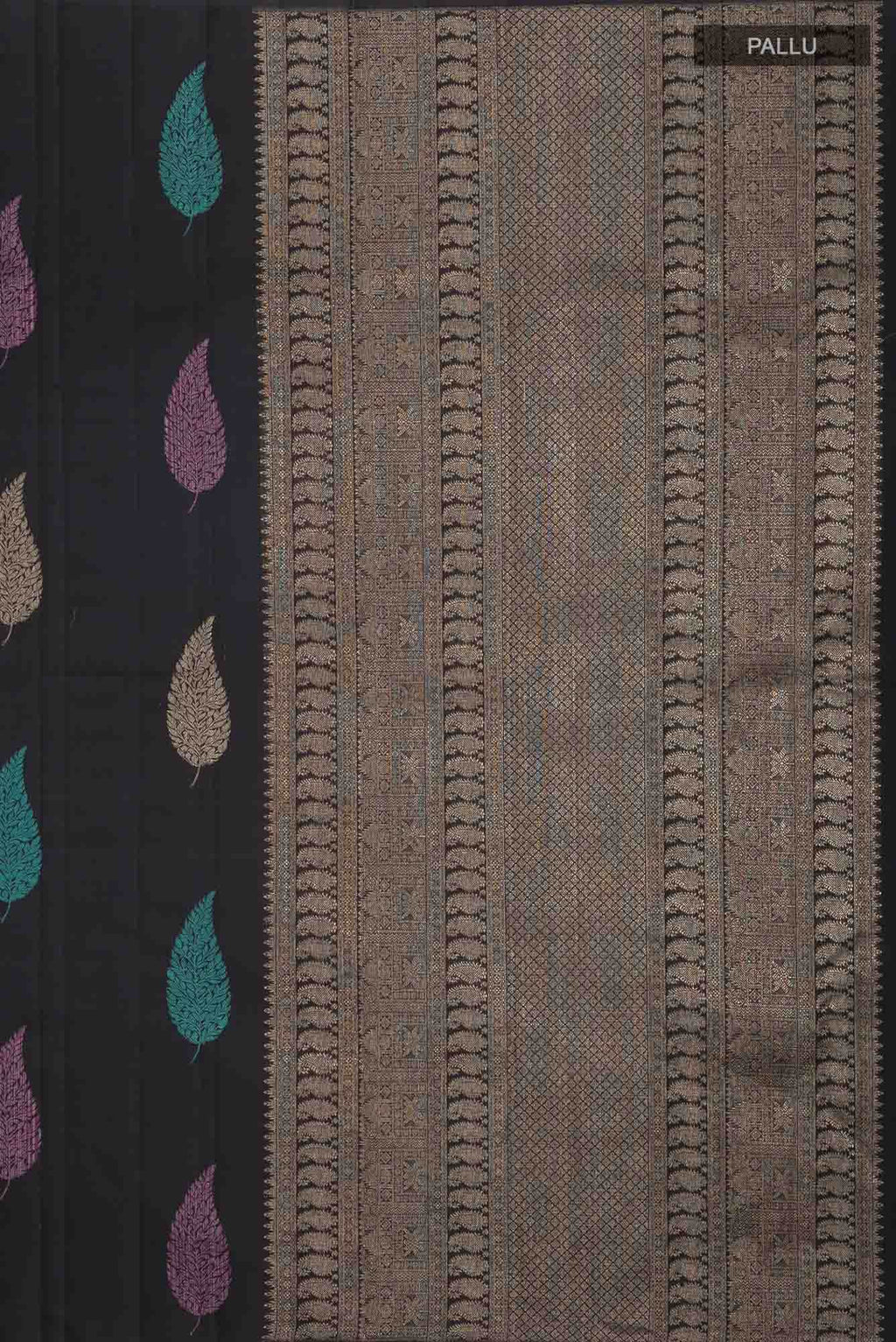 Black Kanchipuram Silk Saree