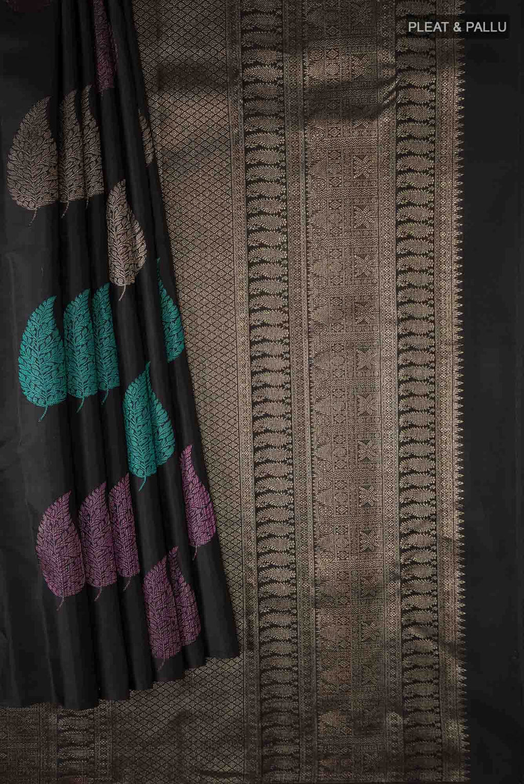 Black Kanchipuram Silk Saree
