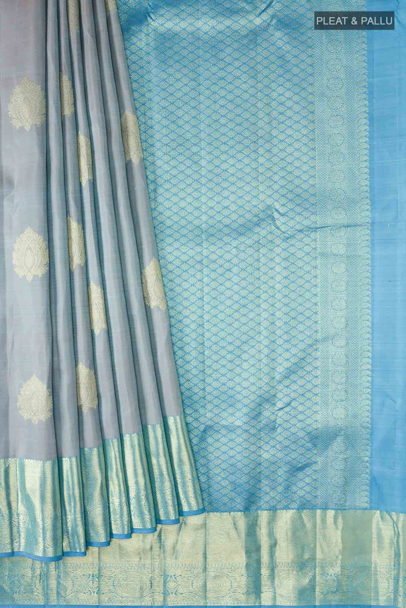 Blue Kanchipuram Silk Saree