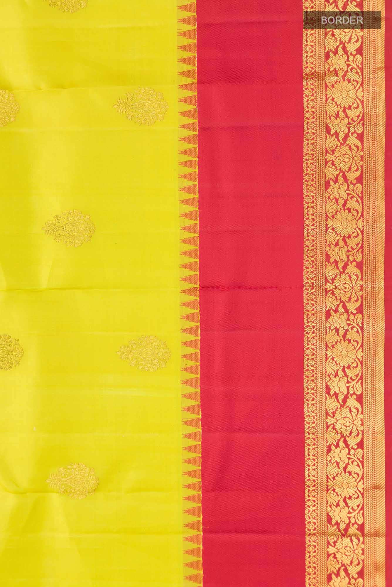 Yellow Kanchipuram Silk Saree