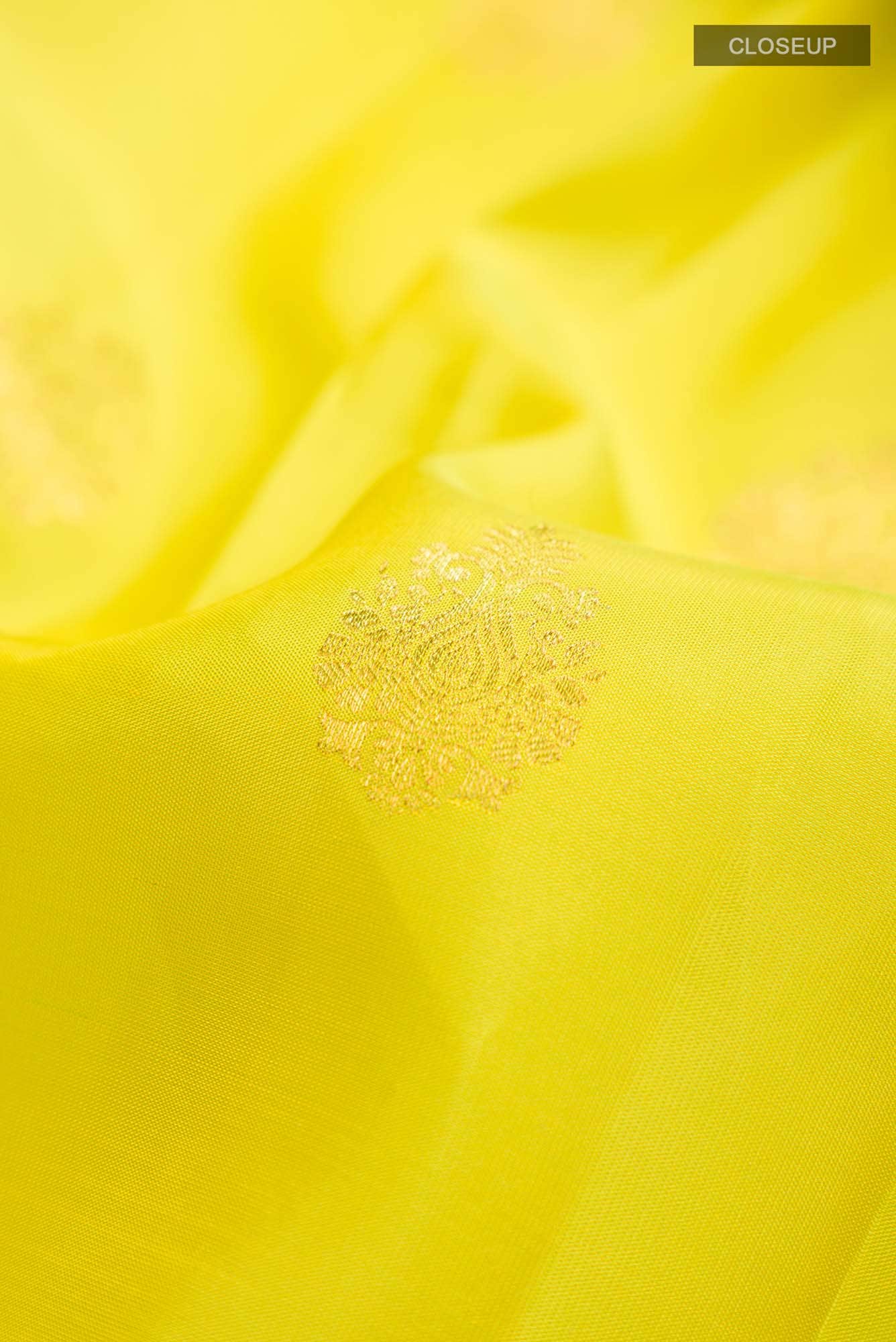 Yellow Kanchipuram Silk Saree