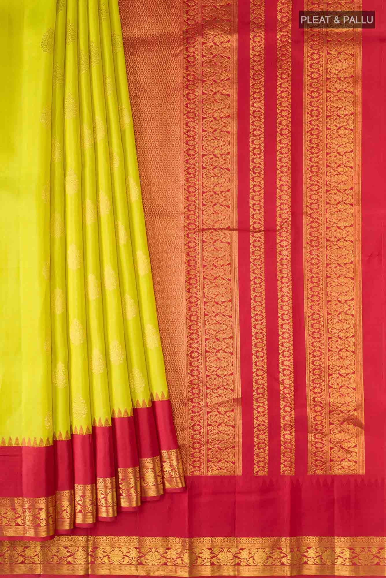 Yellow Kanchipuram Silk Saree