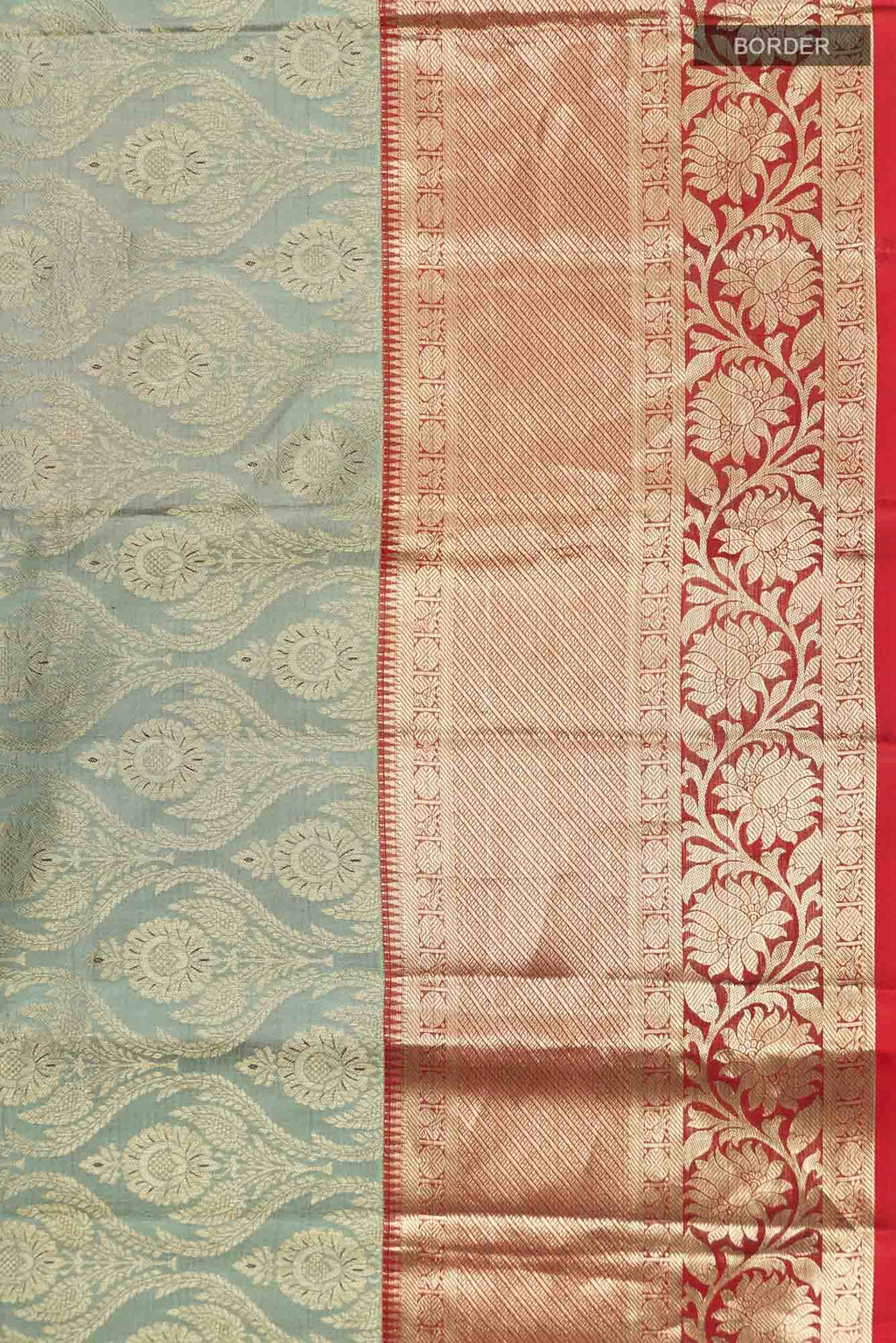 Sage Green Kanchipuram Silk Saree