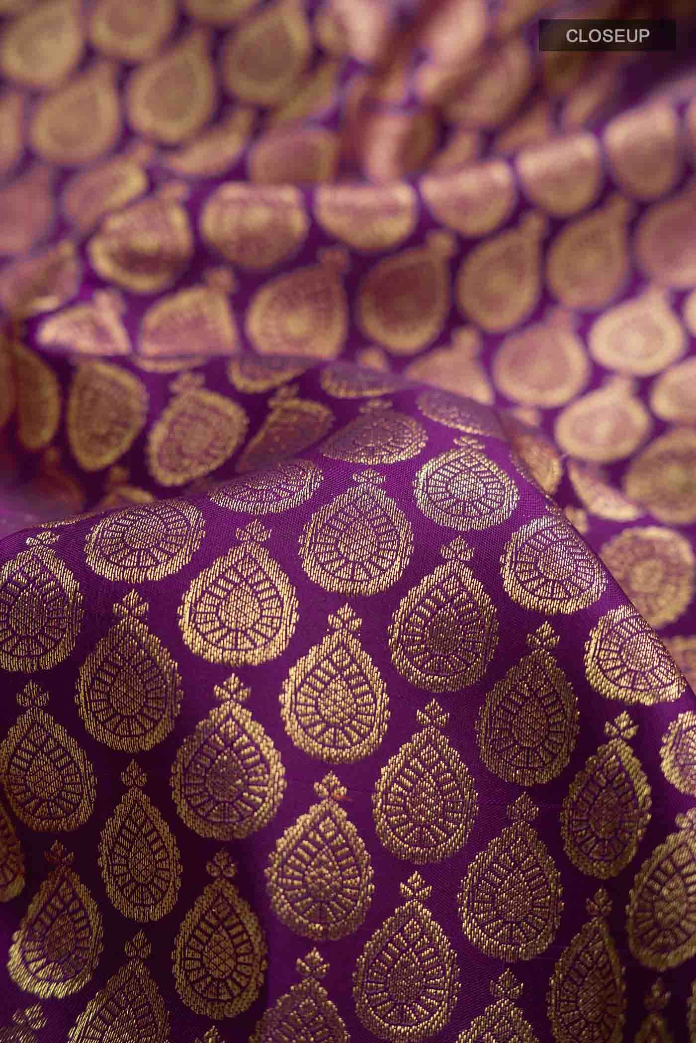 Violet Kanchipuram Silk Saree