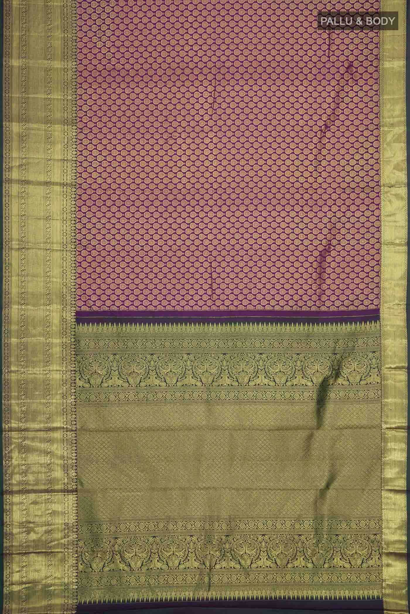 Violet Kanchipuram Silk Saree