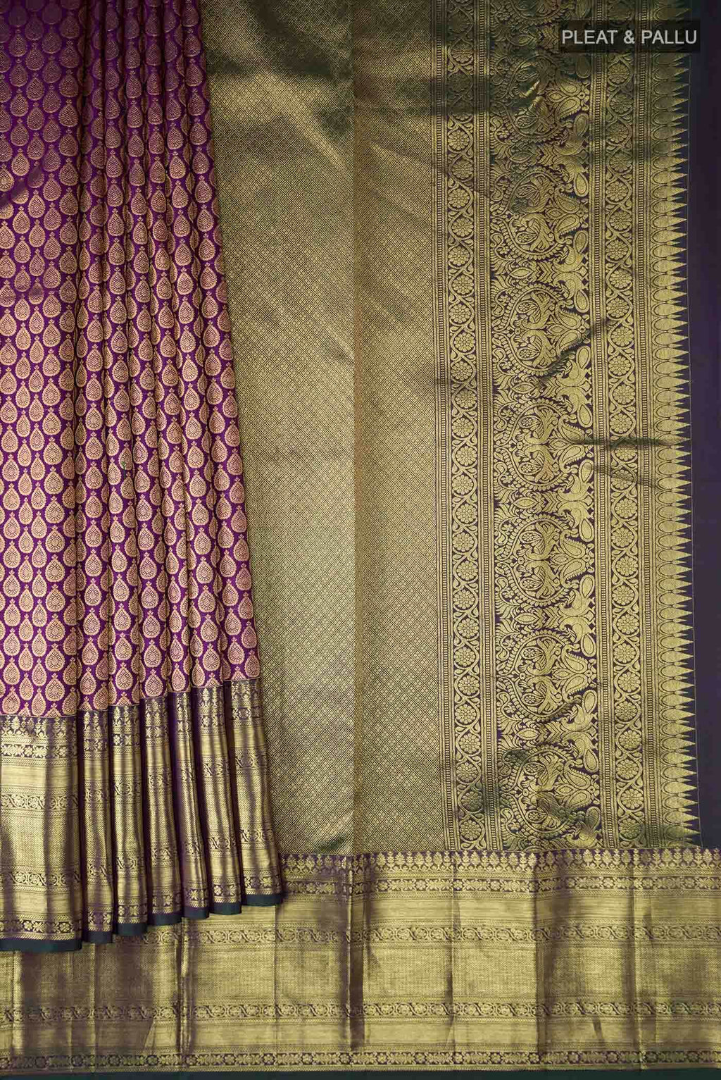 Violet Kanchipuram Silk Saree
