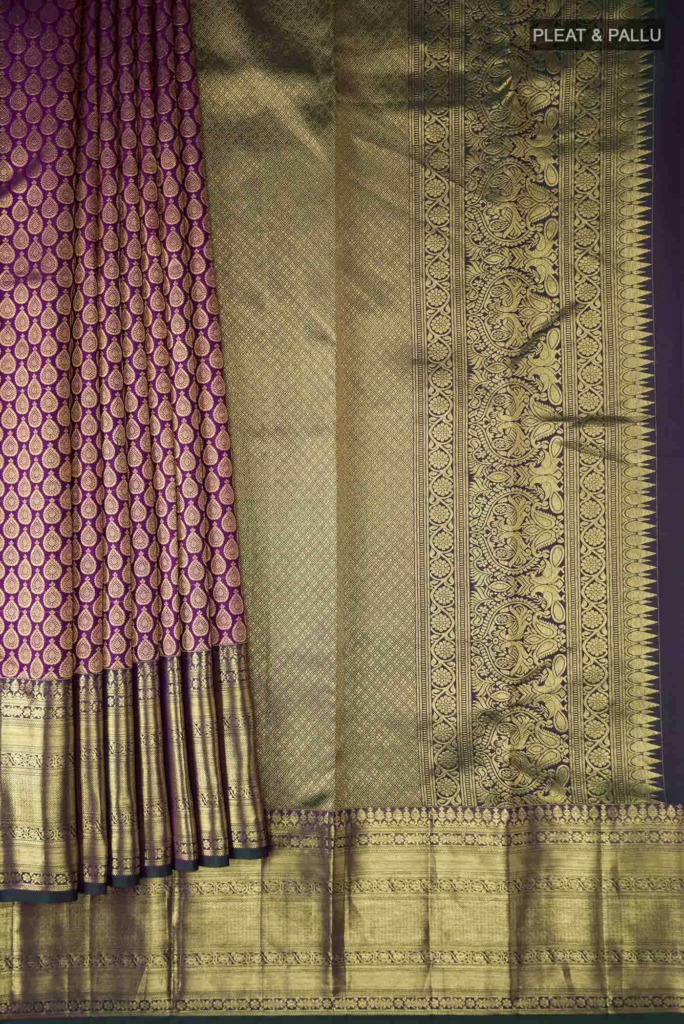Violet Kanchipuram Silk Saree