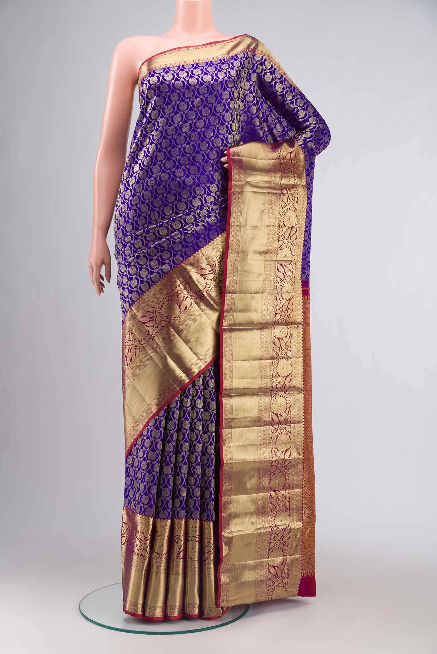 Blue Kanchipuram Silk Saree