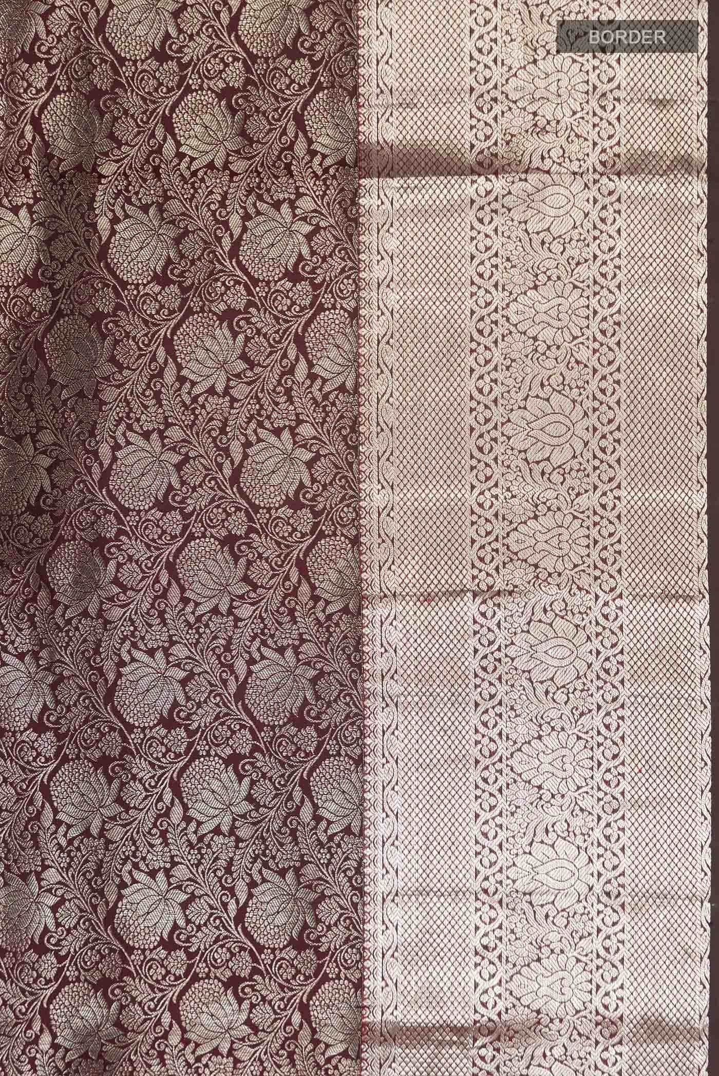 Brown Kanchipuram Silk Saree