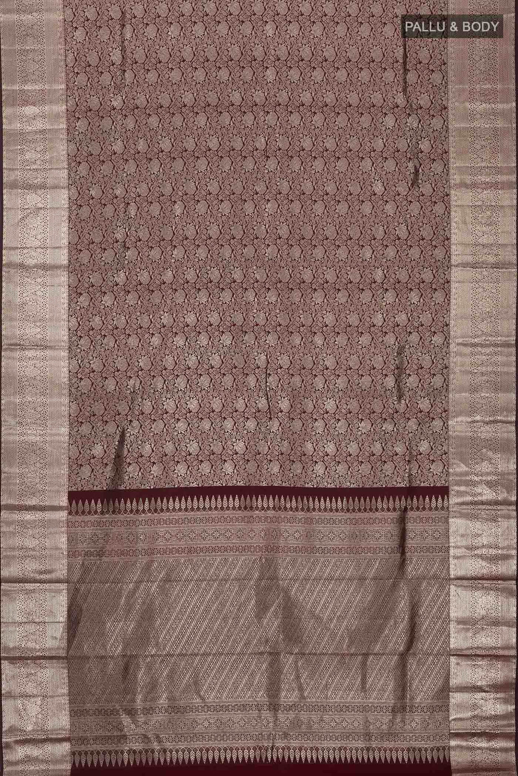Brown Kanchipuram Silk Saree