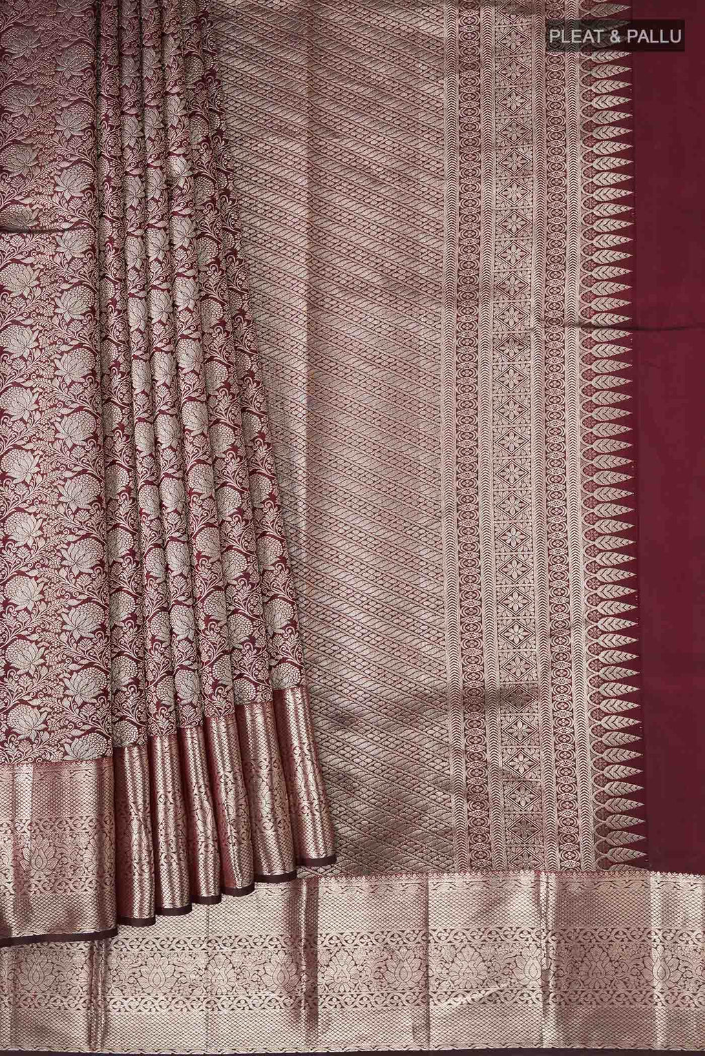 Brown Kanchipuram Silk Saree