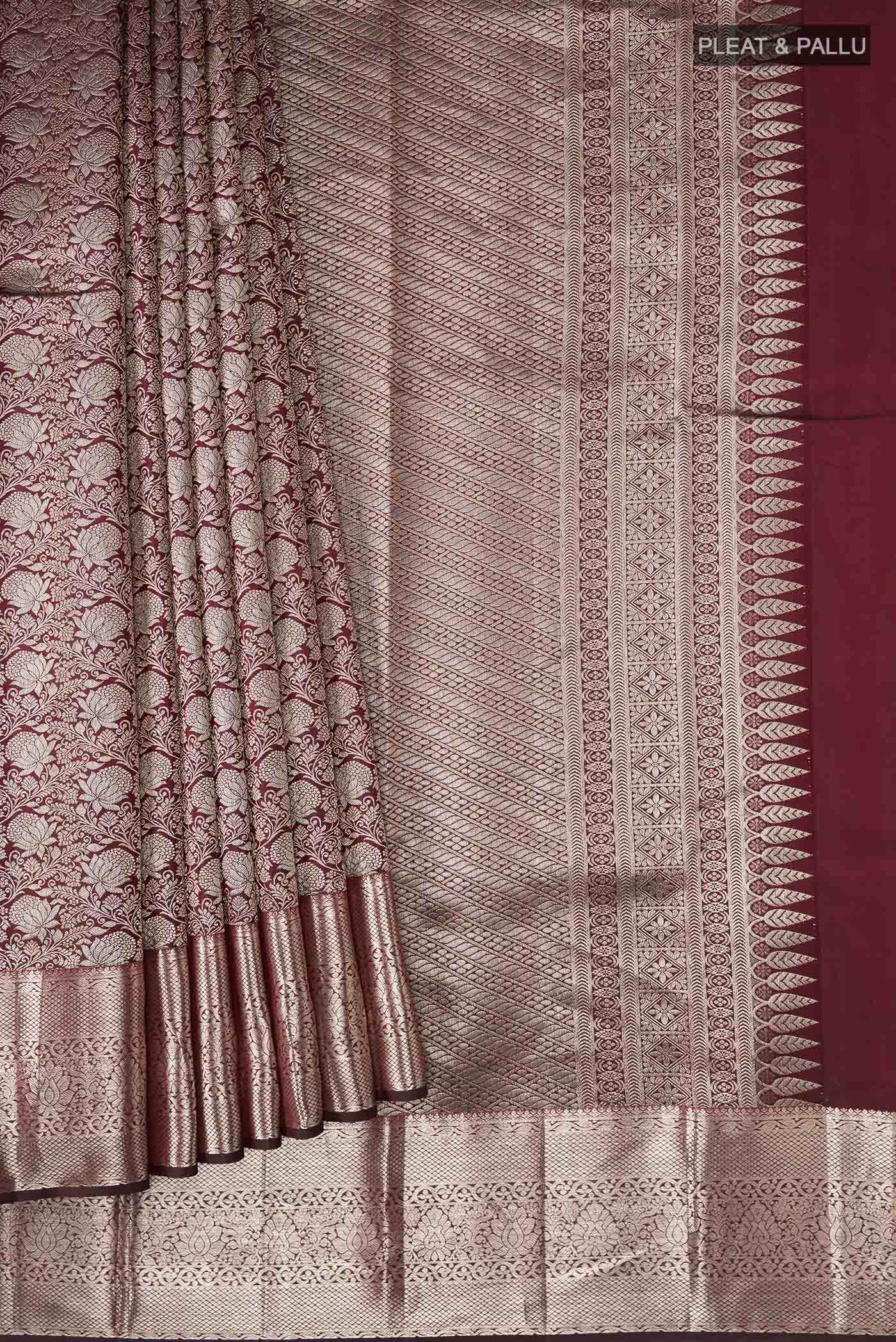 Brown Kanchipuram Silk Saree