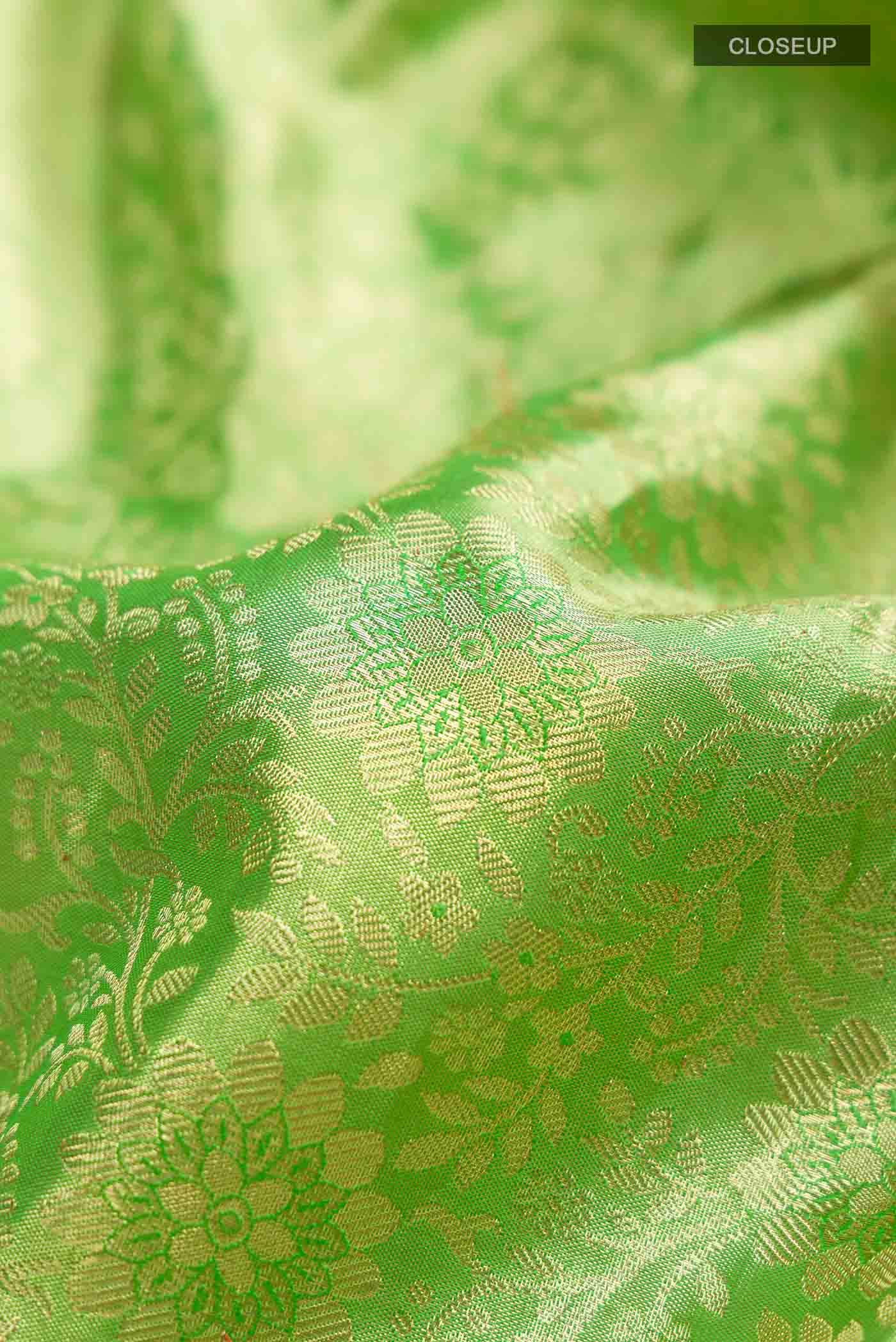 Green Kanchipuram Tissue Silk Saree