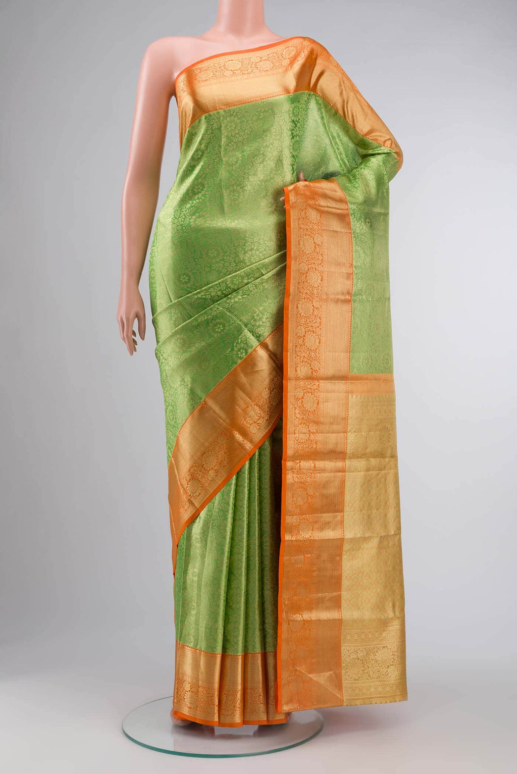 Green Kanchipuram Tissue Silk Saree