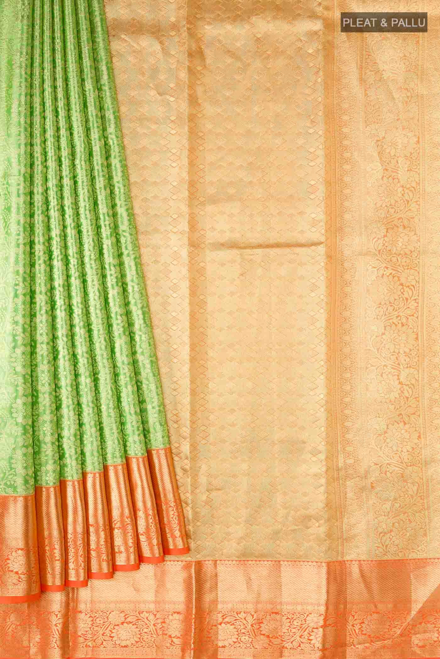 Green Kanchipuram Tissue Silk Saree
