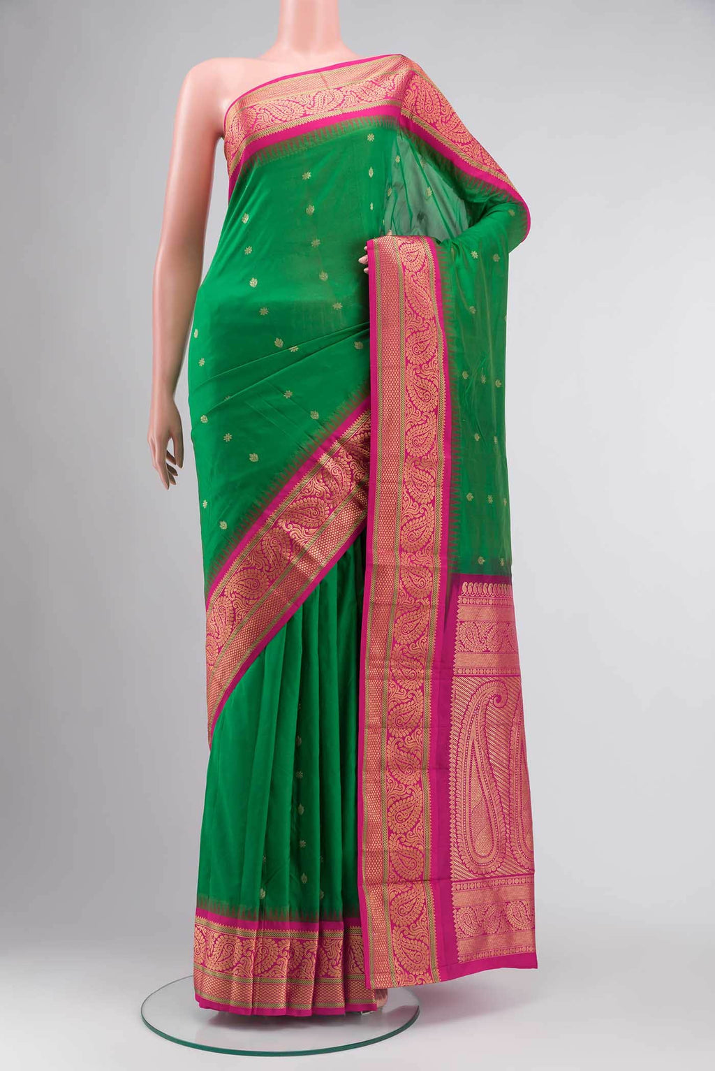 Green Bangalore Silk Saree