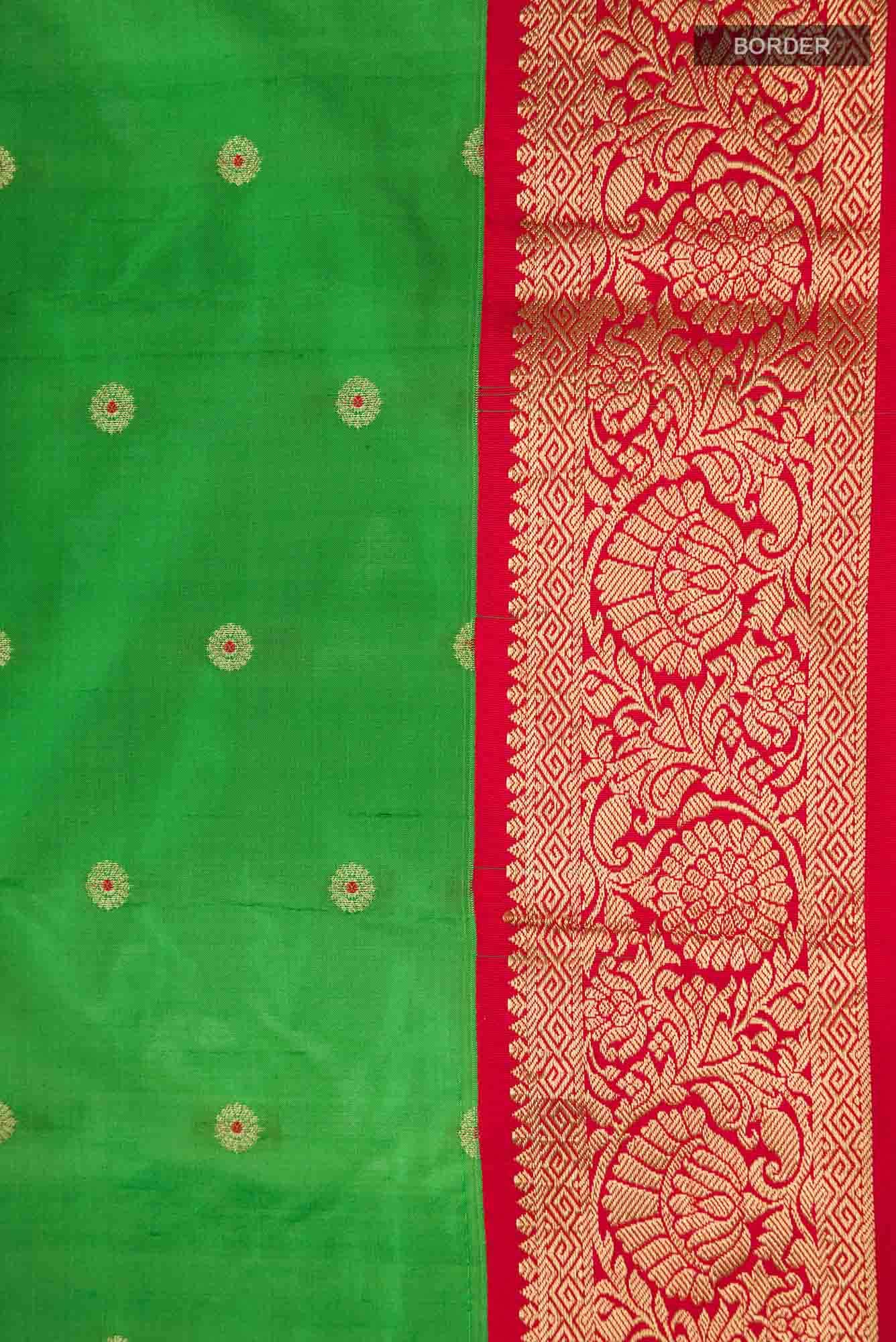 Green Bangalore Silk Saree