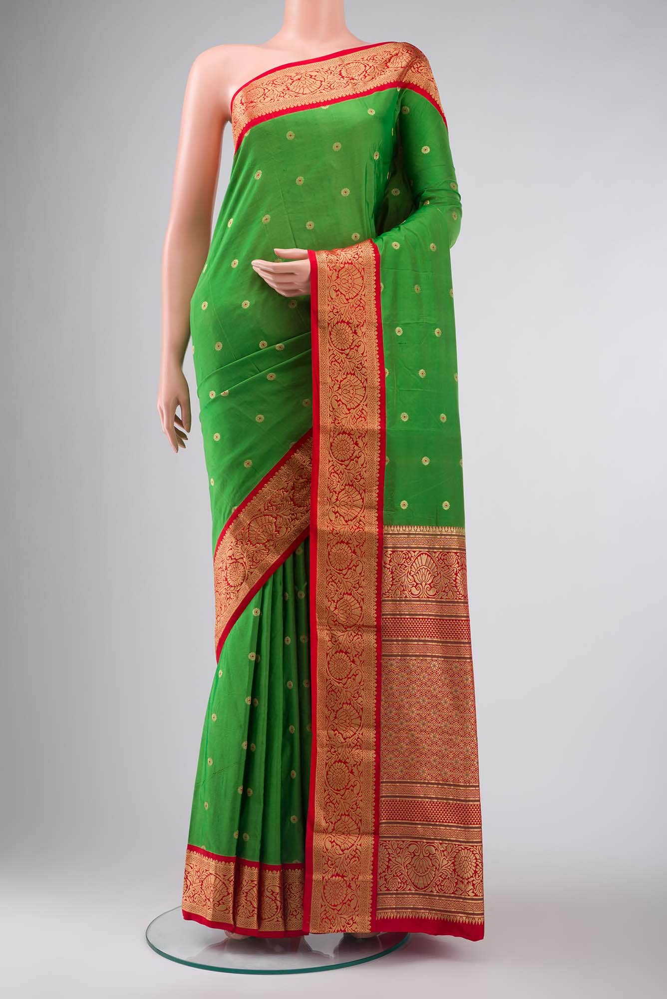 Green Bangalore Silk Saree