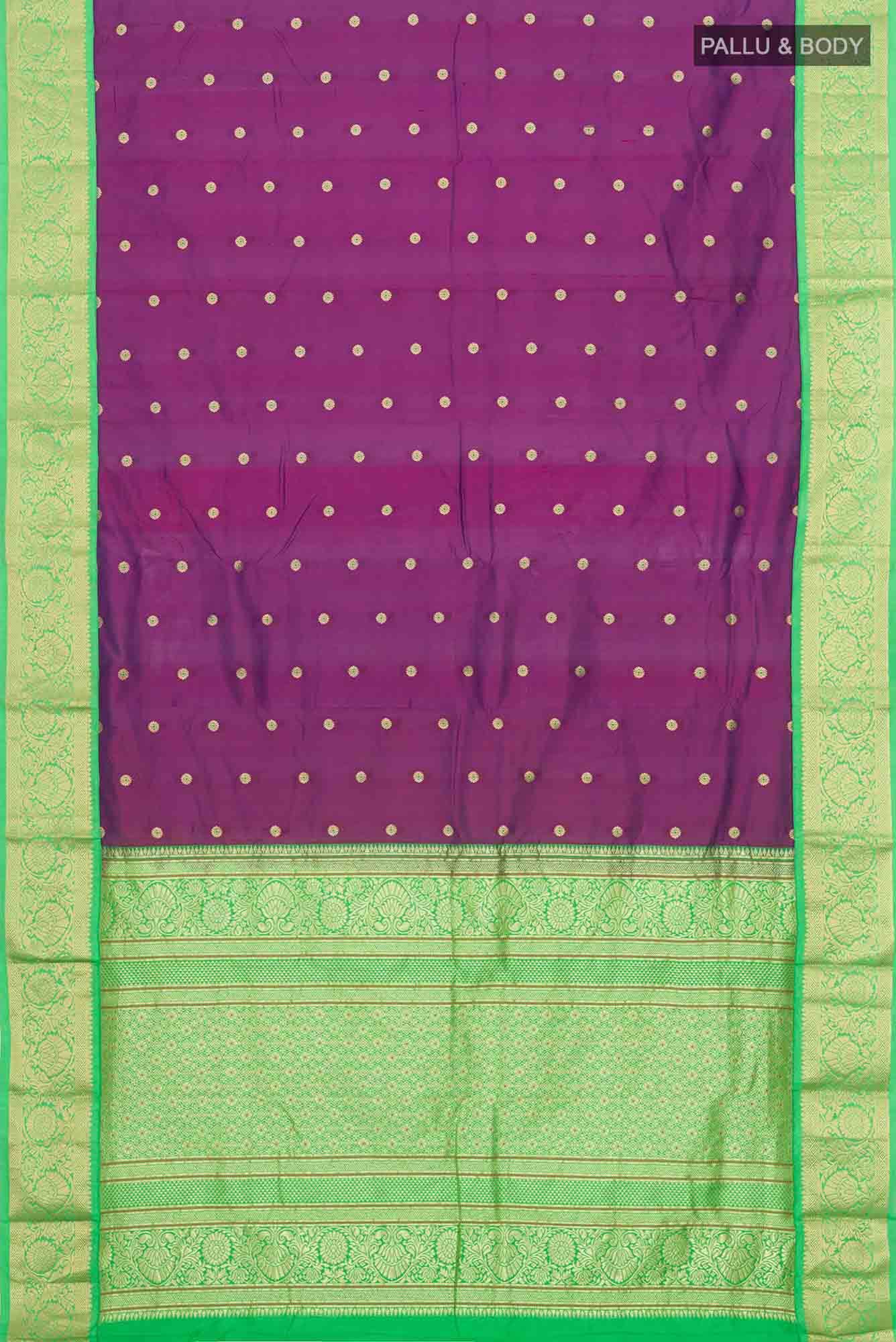 Purple Blended Bangalore Silk Saree