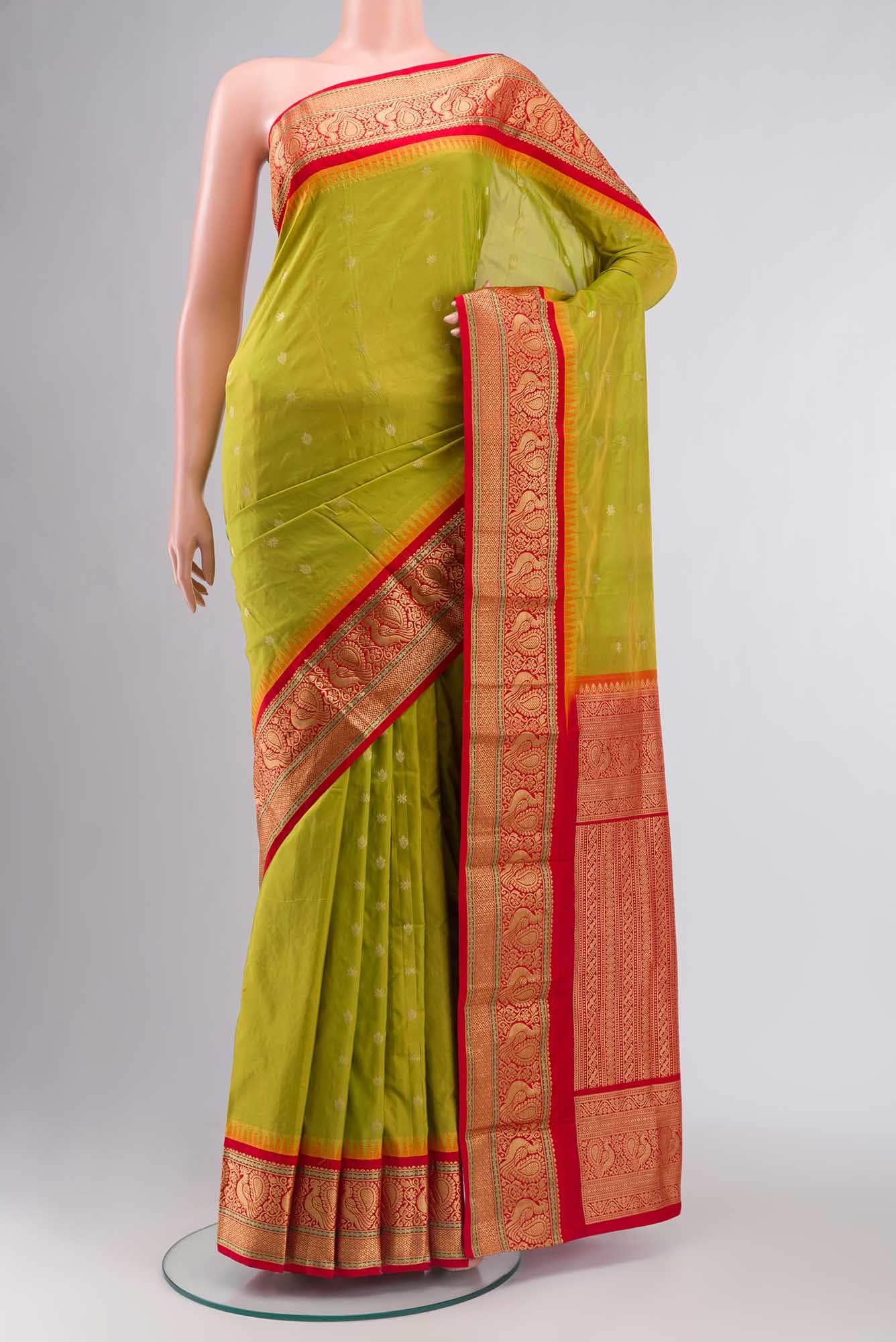 Green Blended Bangalore Silk Saree