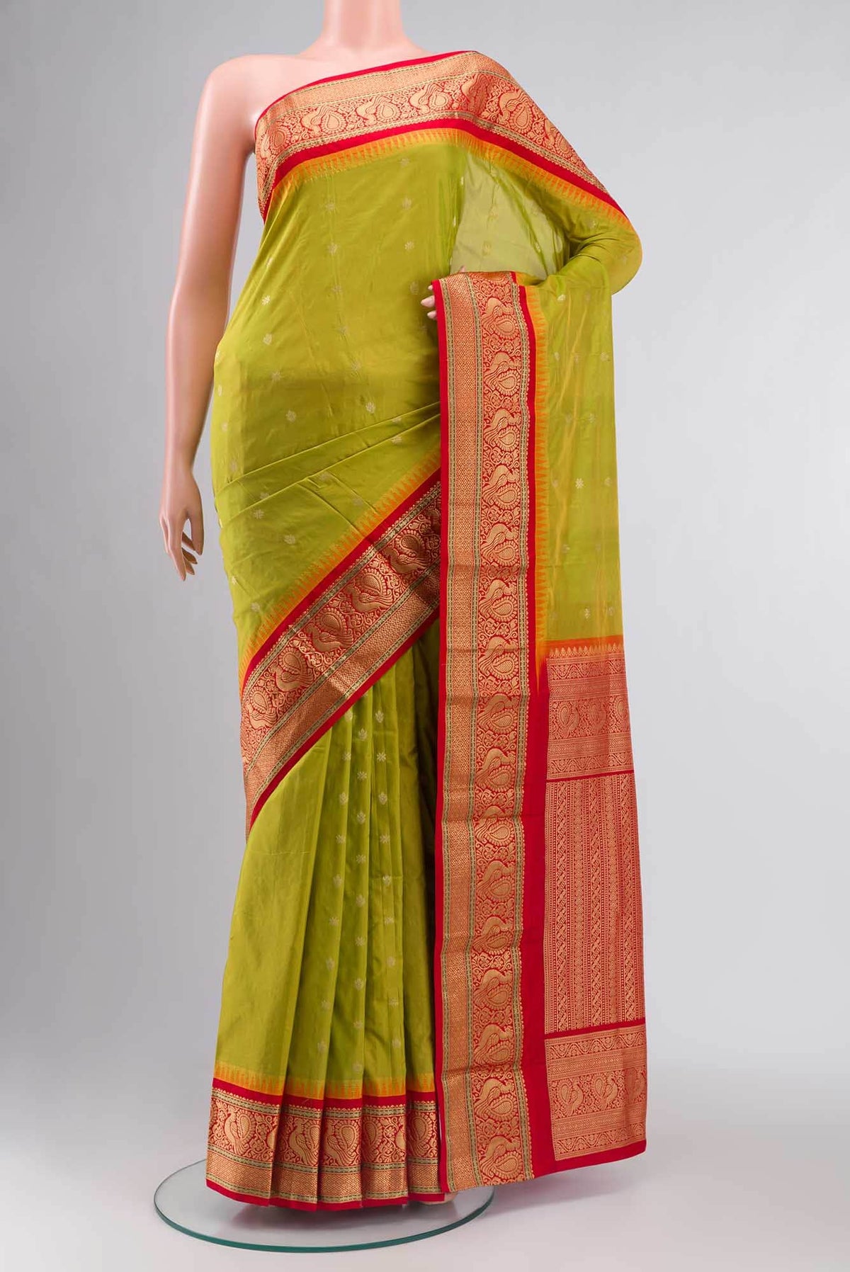 Green Blended Bangalore Silk Saree