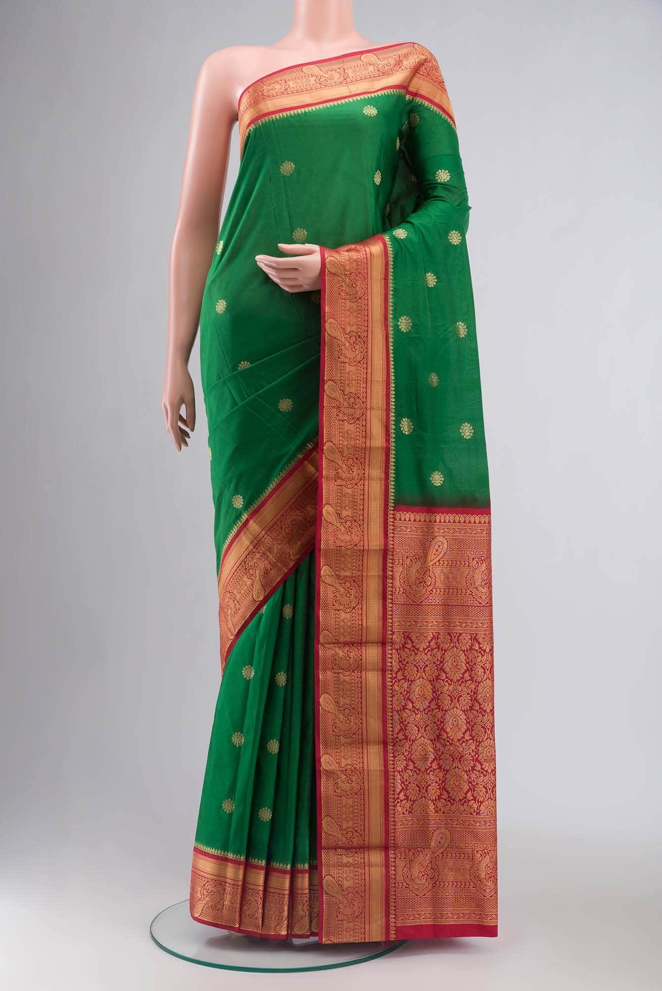 Green Blended Bangalore Silk Saree
