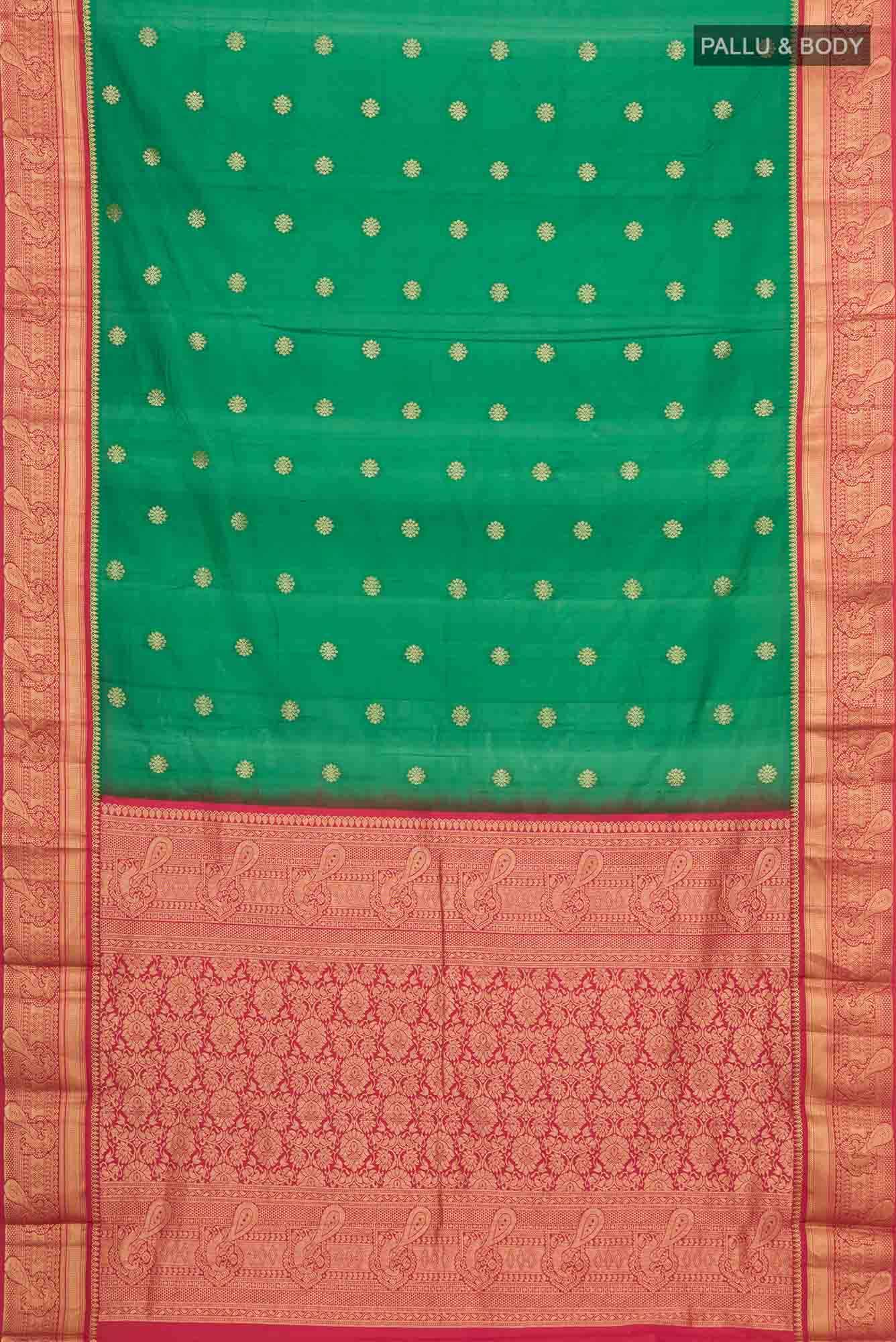 Green Blended Bangalore Silk Saree