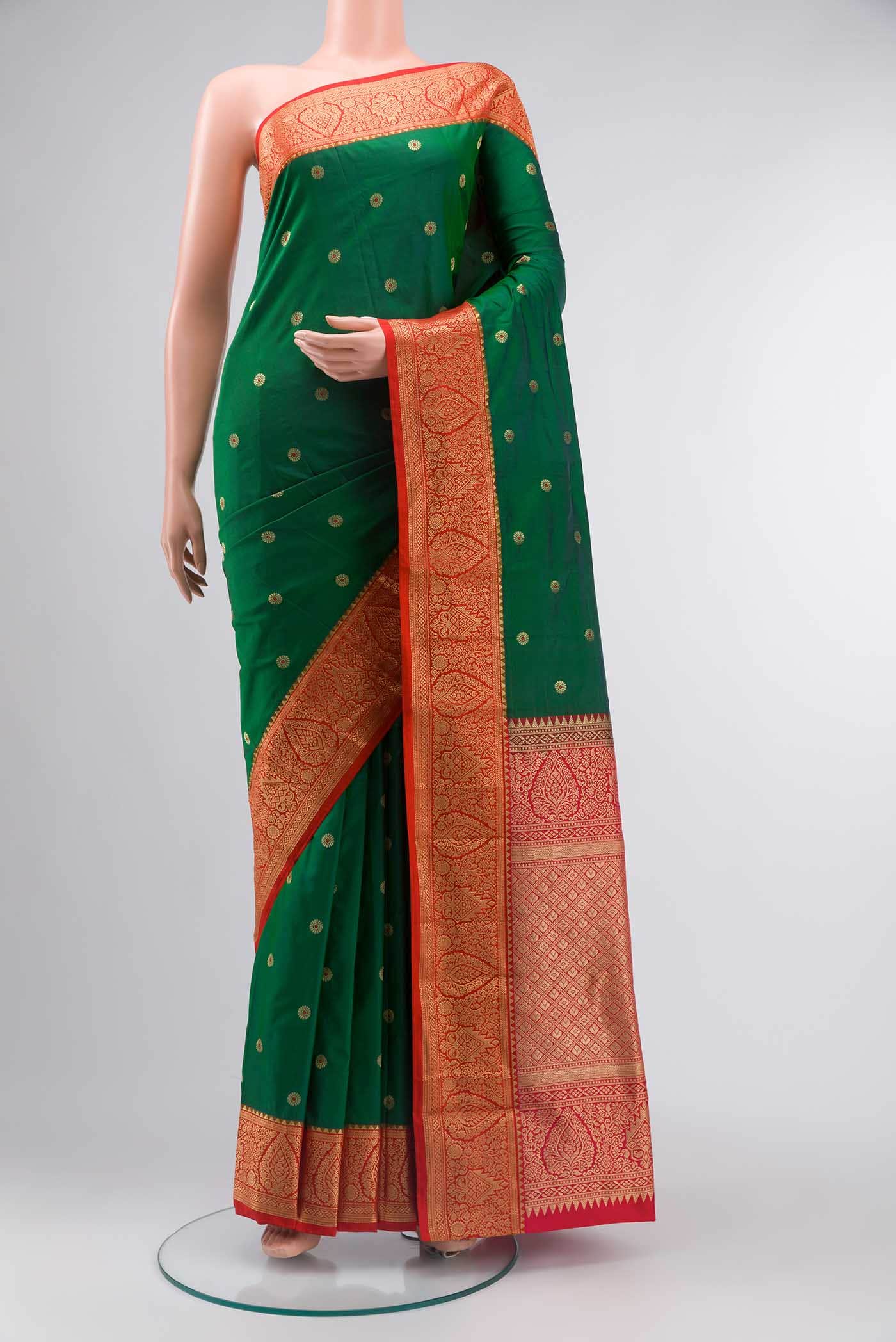 Green Bangalore Silk Saree