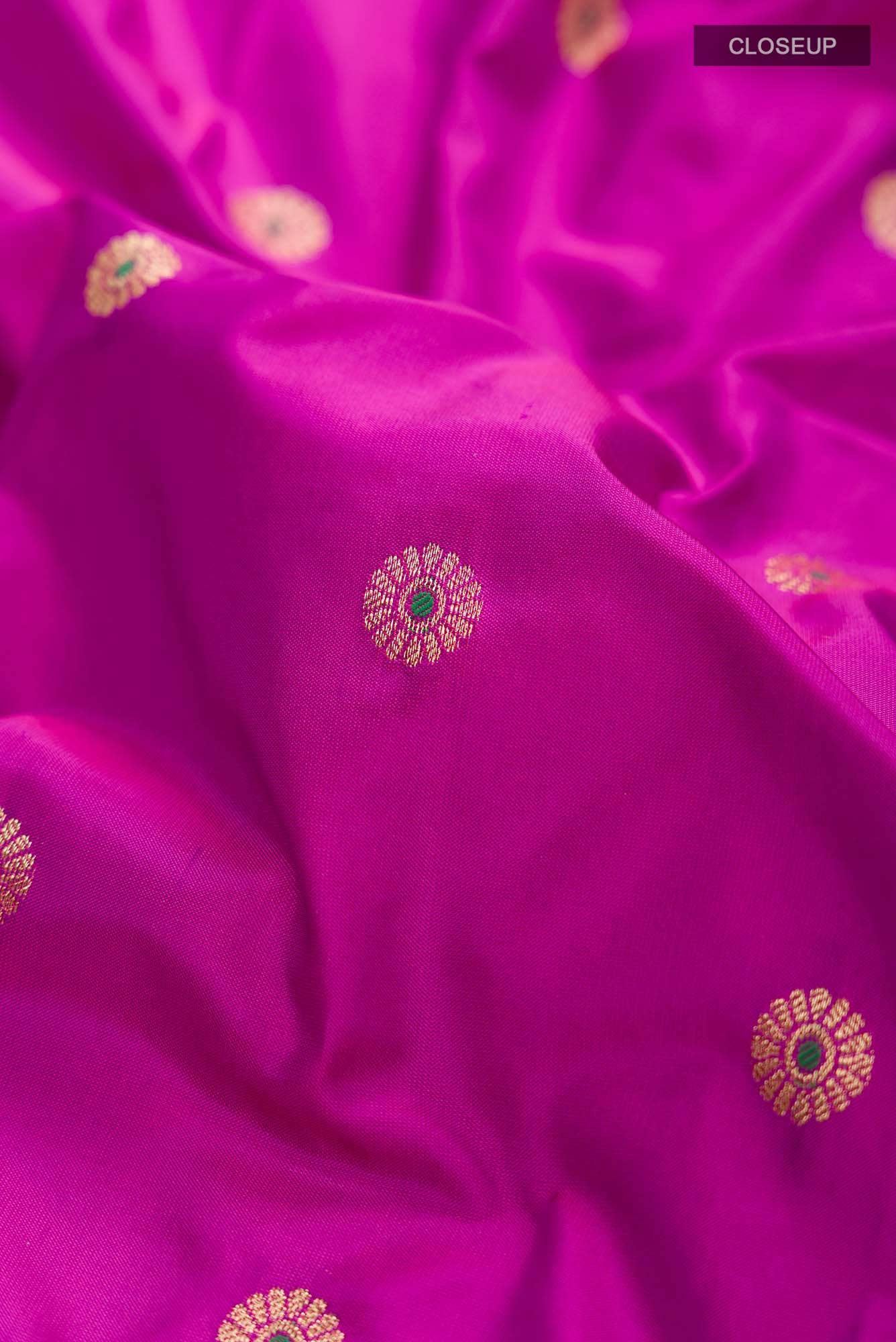 Magenta Blended Bangalore Silk Saree