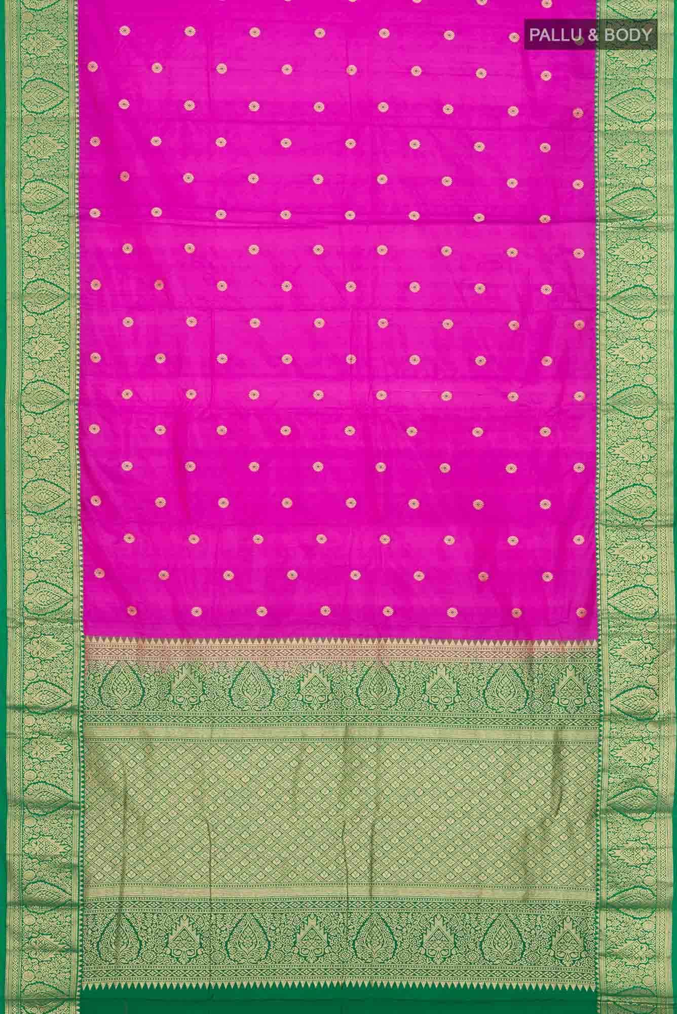 Magenta Blended Bangalore Silk Saree