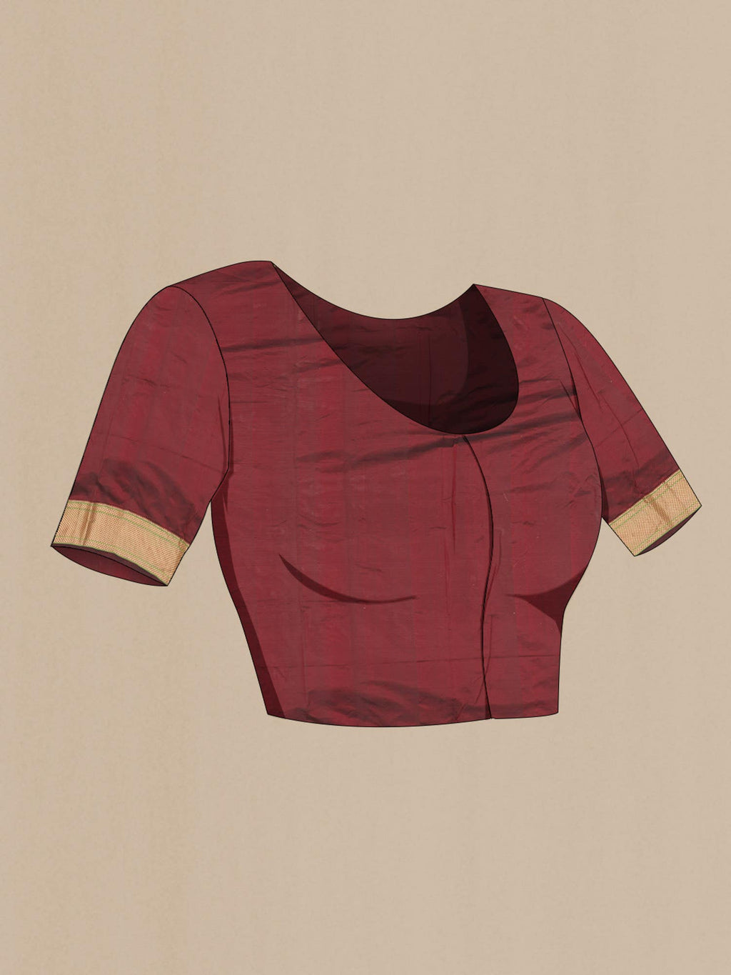 Maroon Bangalore Silk Saree